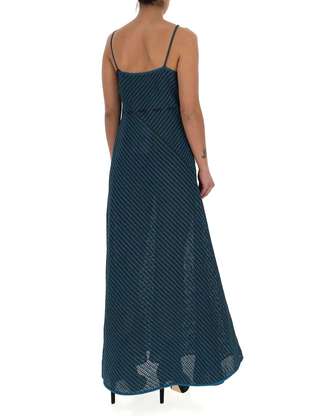 Bottega Veneta o1y0725 Maxi Dress in Emerald Green/Black Size M / US 6-8 / IT 42-44 - 2 Thumbnail