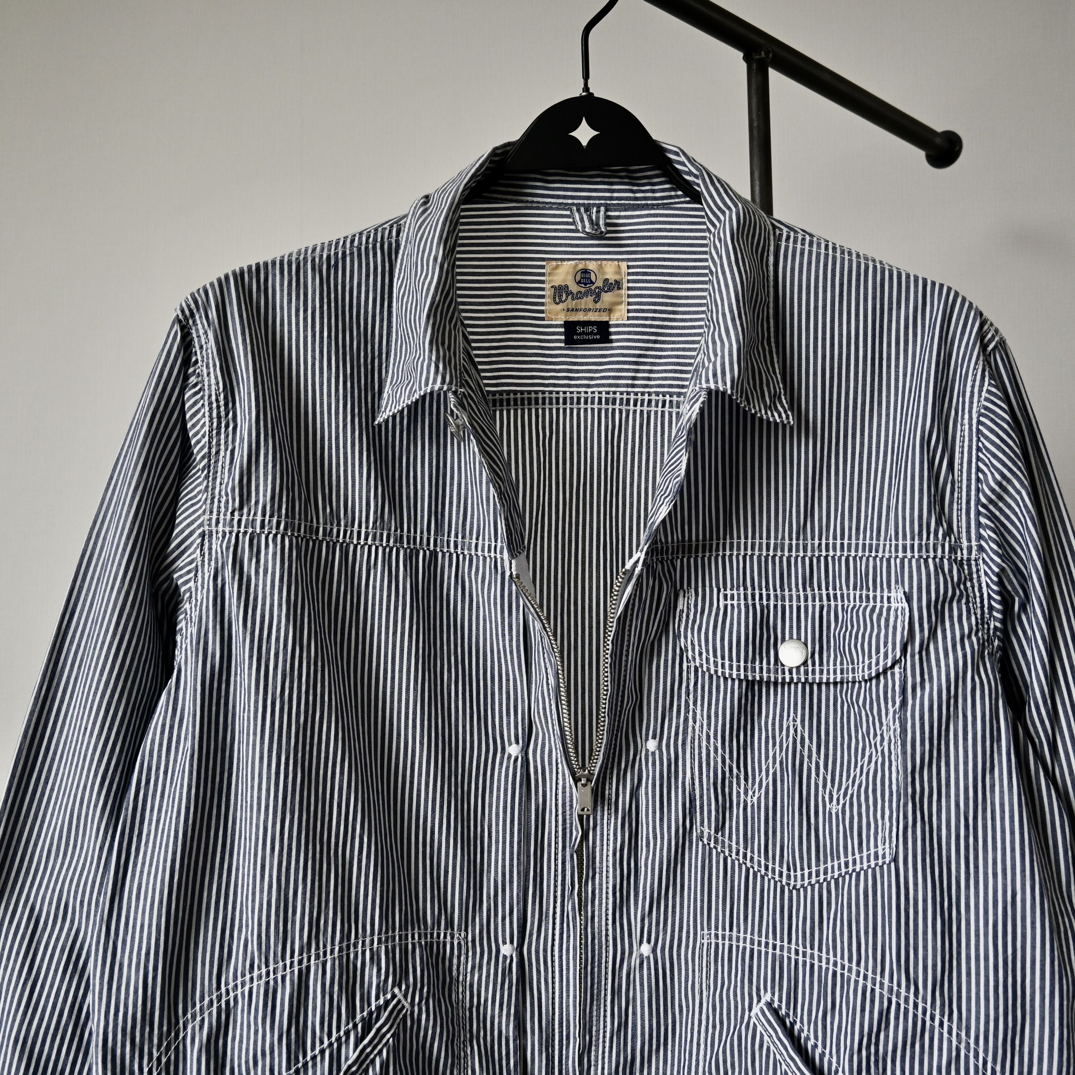 Japanese Brand Wrangler for Ships 11MJZ trucker jacket type shirt Size US M / EU 48-50 / 2 - 6 Thumbnail