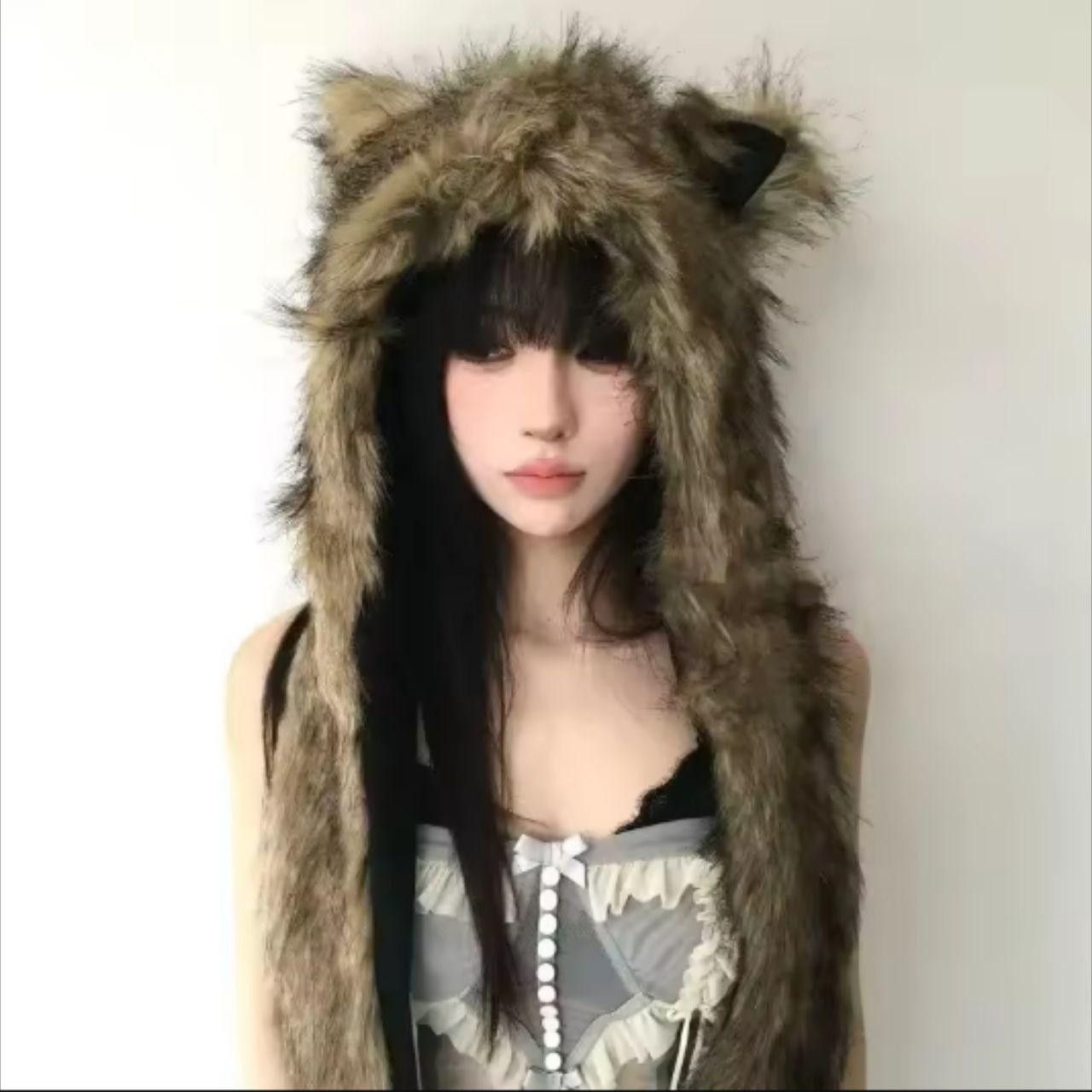 Other Y2k Fluffy Winter Plush Cat Hat-Gloves Size ONE SIZE - 1 Thumbnail