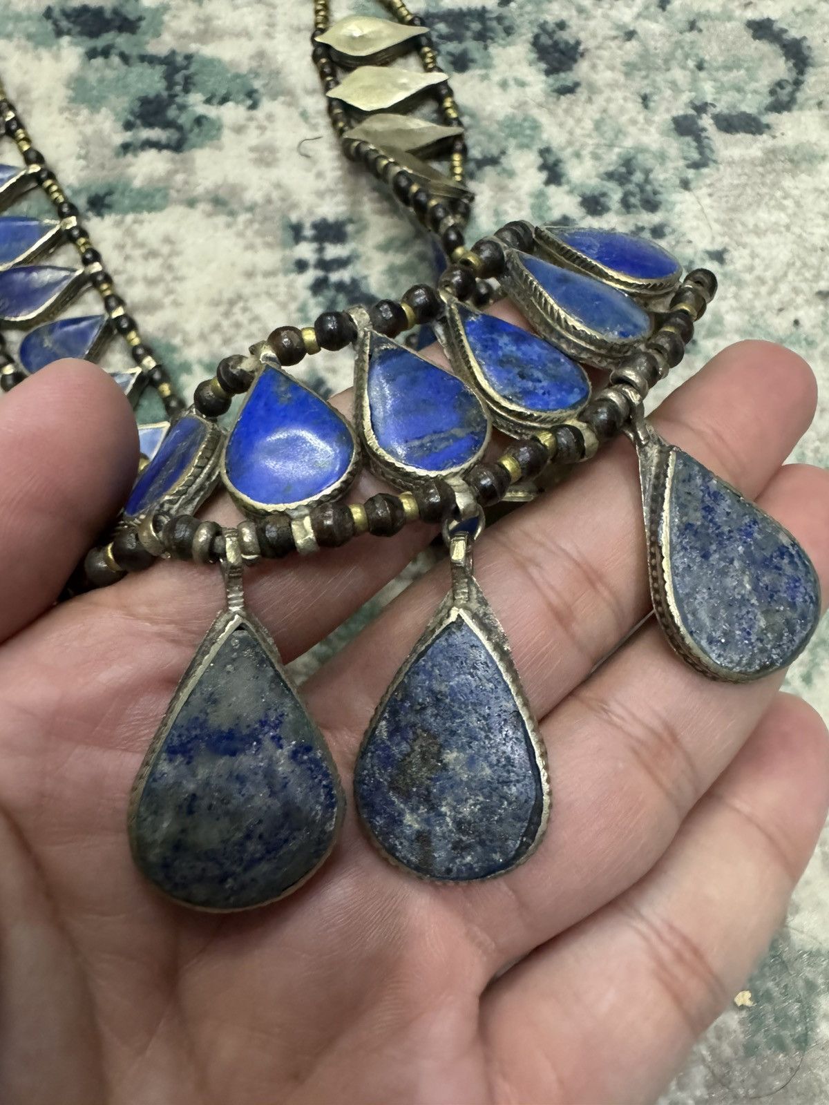 Jewelry ANTIQUE ETHNIC LAPIS LAZULI BEADS NECKLACE Size ONE SIZE - 7 Thumbnail