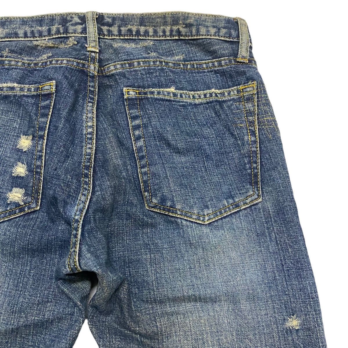Japanese Brand Hiromichi Nakano Distressed Denim Flare Jeans Size US 30 / EU 46 - 12 Thumbnail