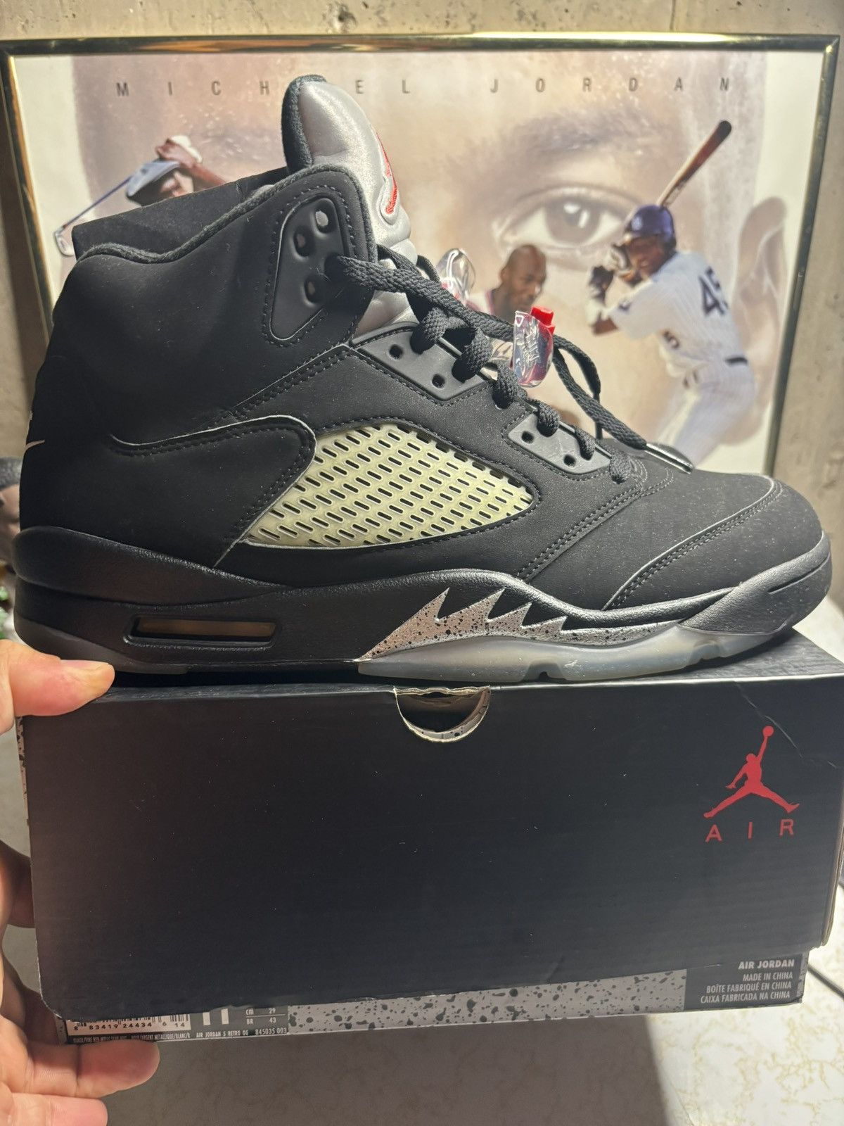 Jordan Brand Jordan Retro 5 “Black Metallic” Size US 11 / EU 44 - 1 Thumbnail