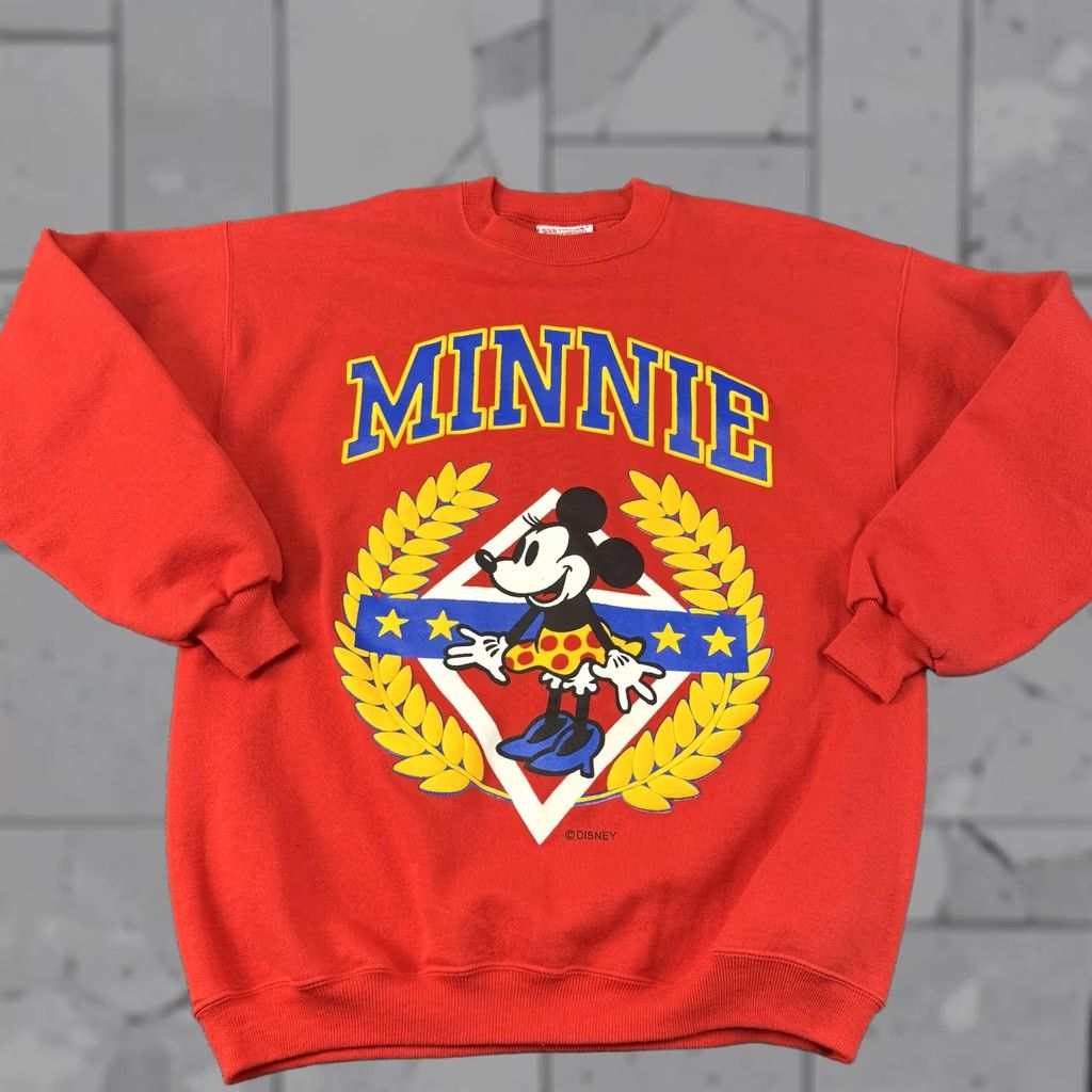 Hanes VINTAGE Hanes Sweater Minnie Mouse Disney USA Heavyweight Red Mens Large Size US L / EU 52-54 / 3 - 1 Thumbnail