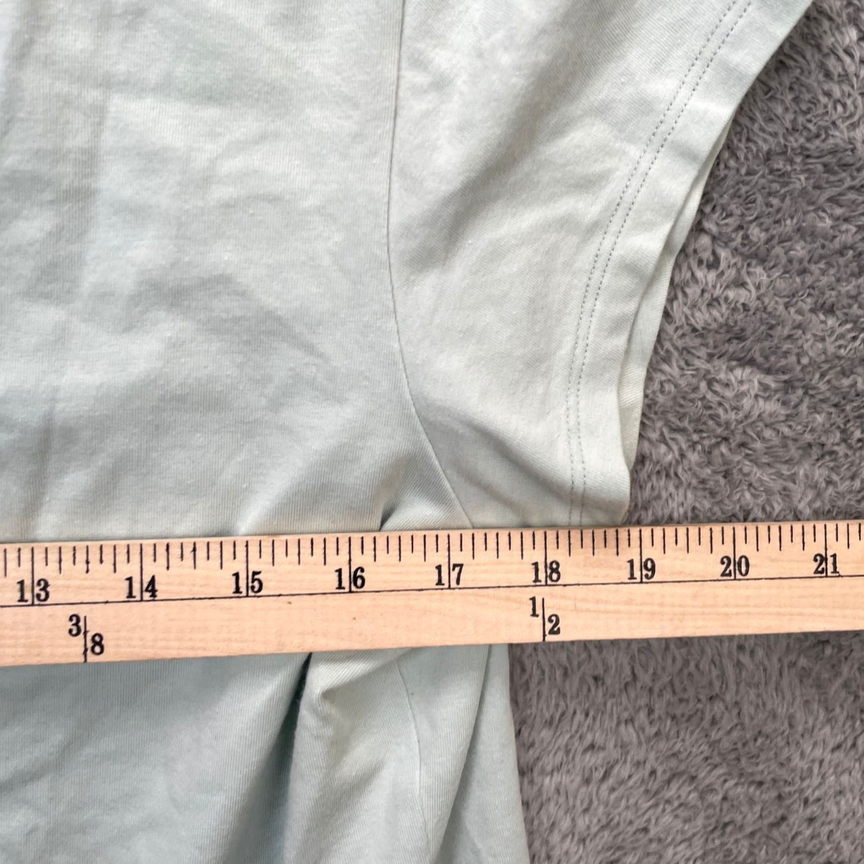 Eileen Fisher Eileen Fisher Shirt Womens Large Light Blue Scoop Neck Cap Sleeve Made in USA Size L / US 10 / IT 46 - 7 Thumbnail