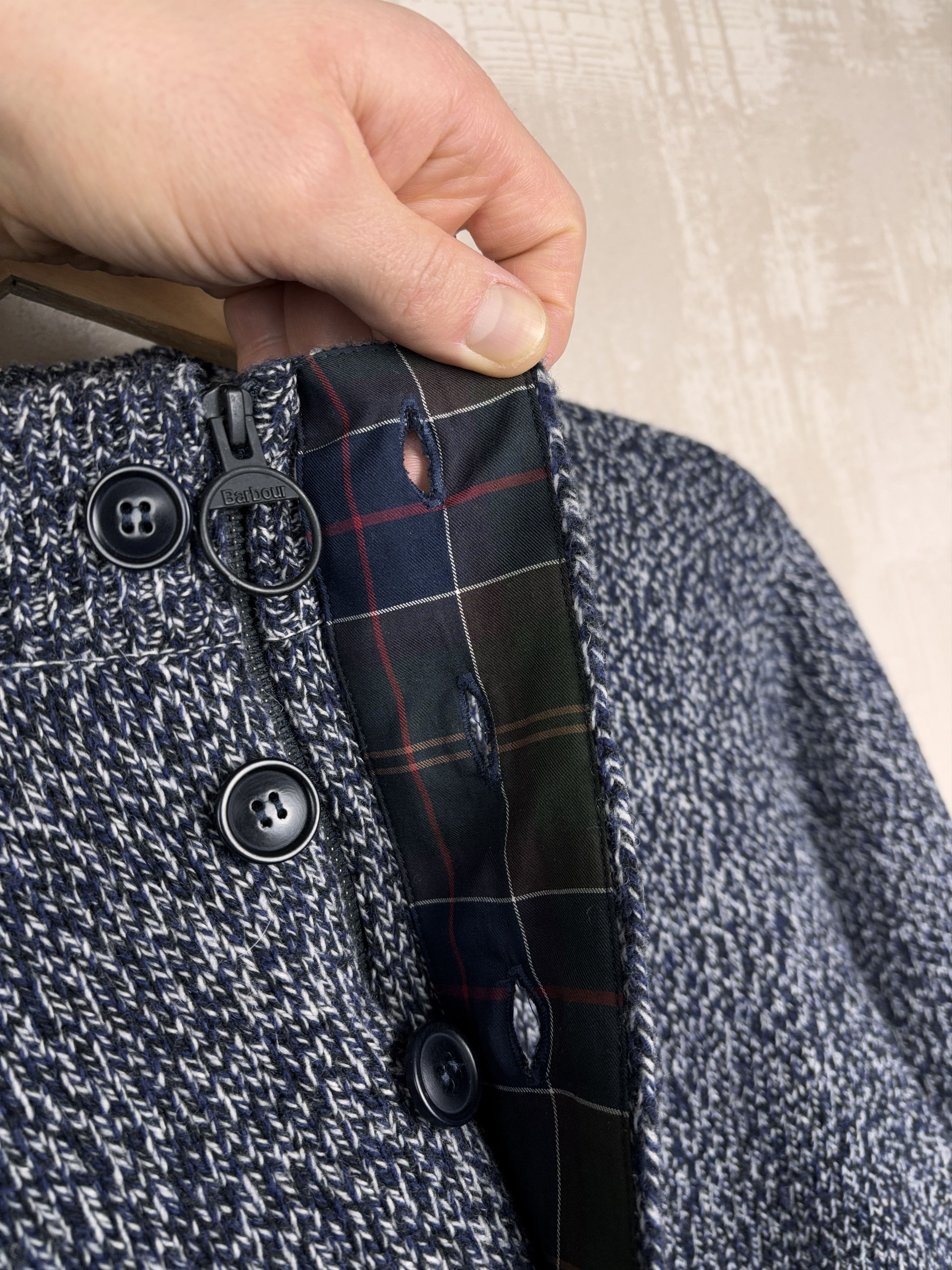 Barbour Barbour Sid Half Zip Pullover Navy Marl Wool Cotton Sweater Size US L / EU 52-54 / 3 - 5 Thumbnail