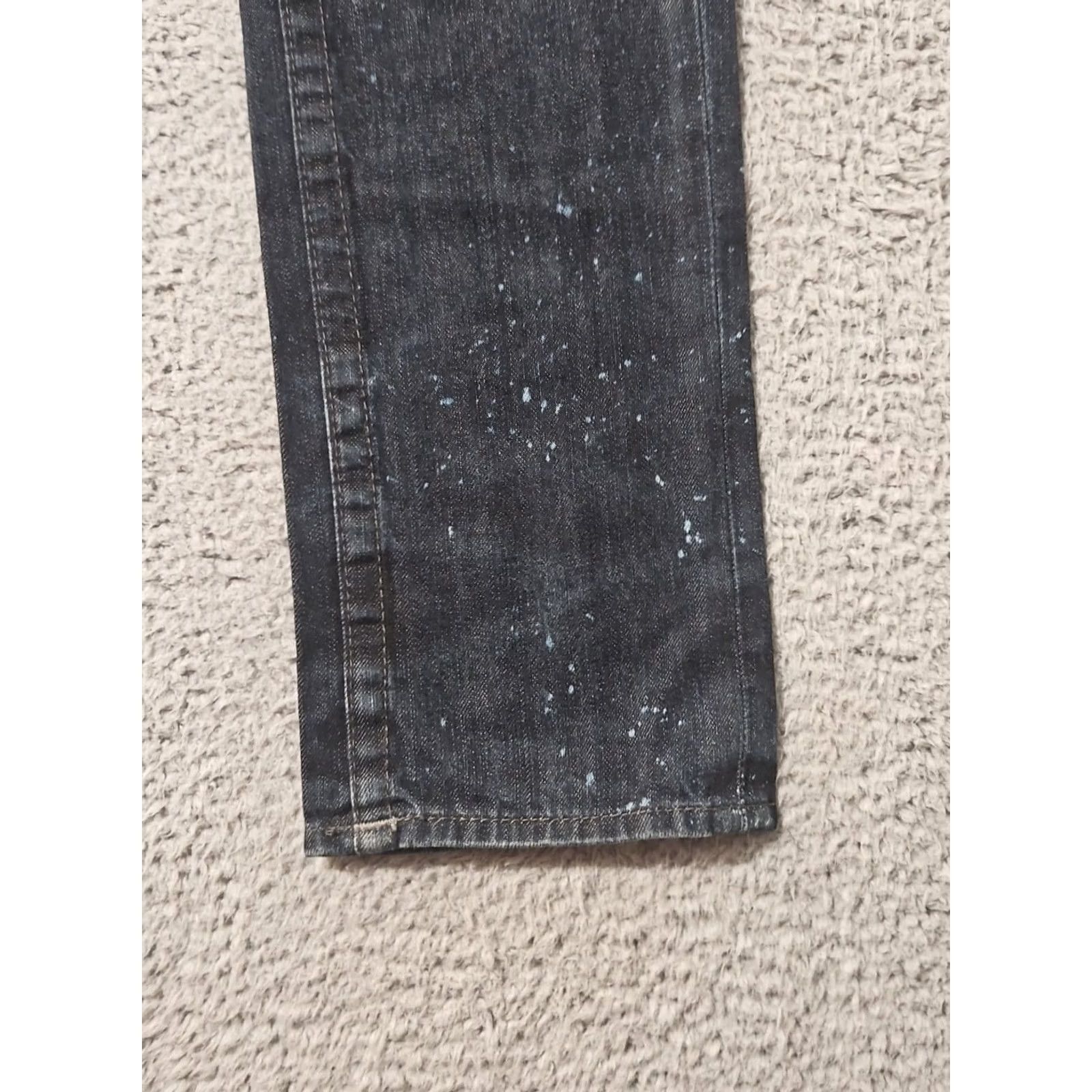 True Religion True Religion Jeans Mens Skinny Dark Wash Faded Distressed 32 x 33 Size US 34 / EU 50 - 4 Thumbnail