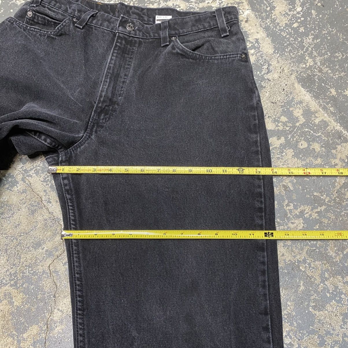 Other Vintage Levi’s 560 Baggy Fit Black Orange Tab Denim Jeans Size US 33 - 15 Thumbnail