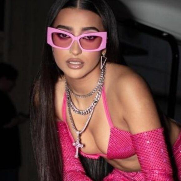 Gucci NEW GUCCI GG1412S 003 PINK SHIELD WOMEN SUNGLASSES GUCCI Size ONE SIZE - 8 Thumbnail