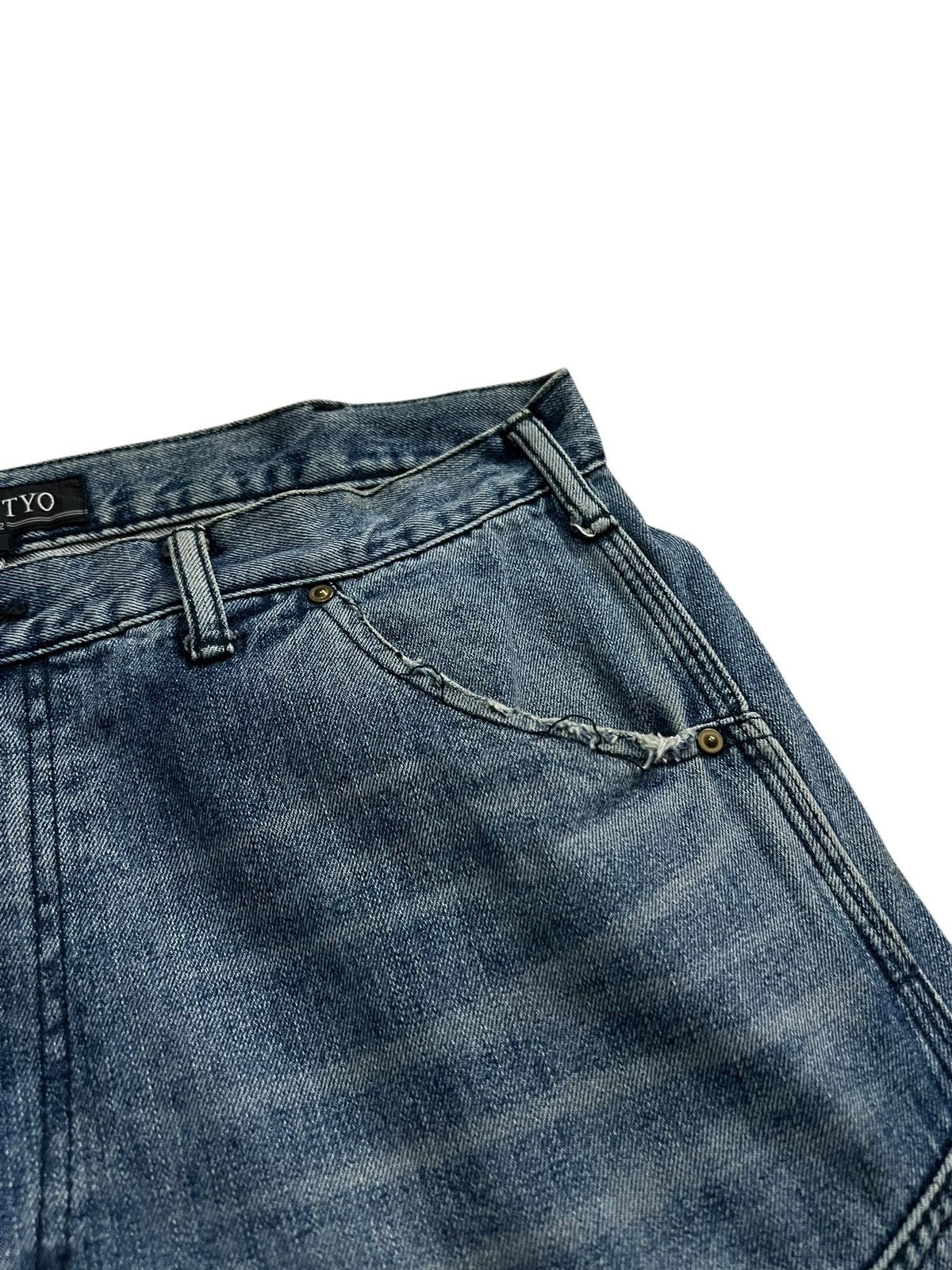 Fat Tokyo × If Six Was Nine 💥Baggy💥Vintage Fat Tyo Sashiko Boro Style Denim Size US 36 / EU 52 - 8 Thumbnail