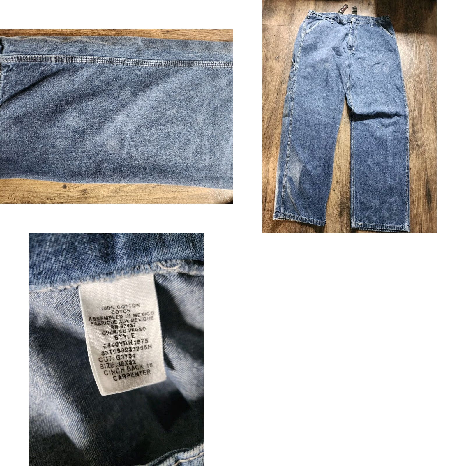 Vintage Vintage 90s Polo Ralph Lauren Mens Jeans Carpenter Denim Baggy Straight Fit Medium Wash 38x32 Y2K Hip Hop Size US M / EU 48-50 / 2 - 8 Thumbnail