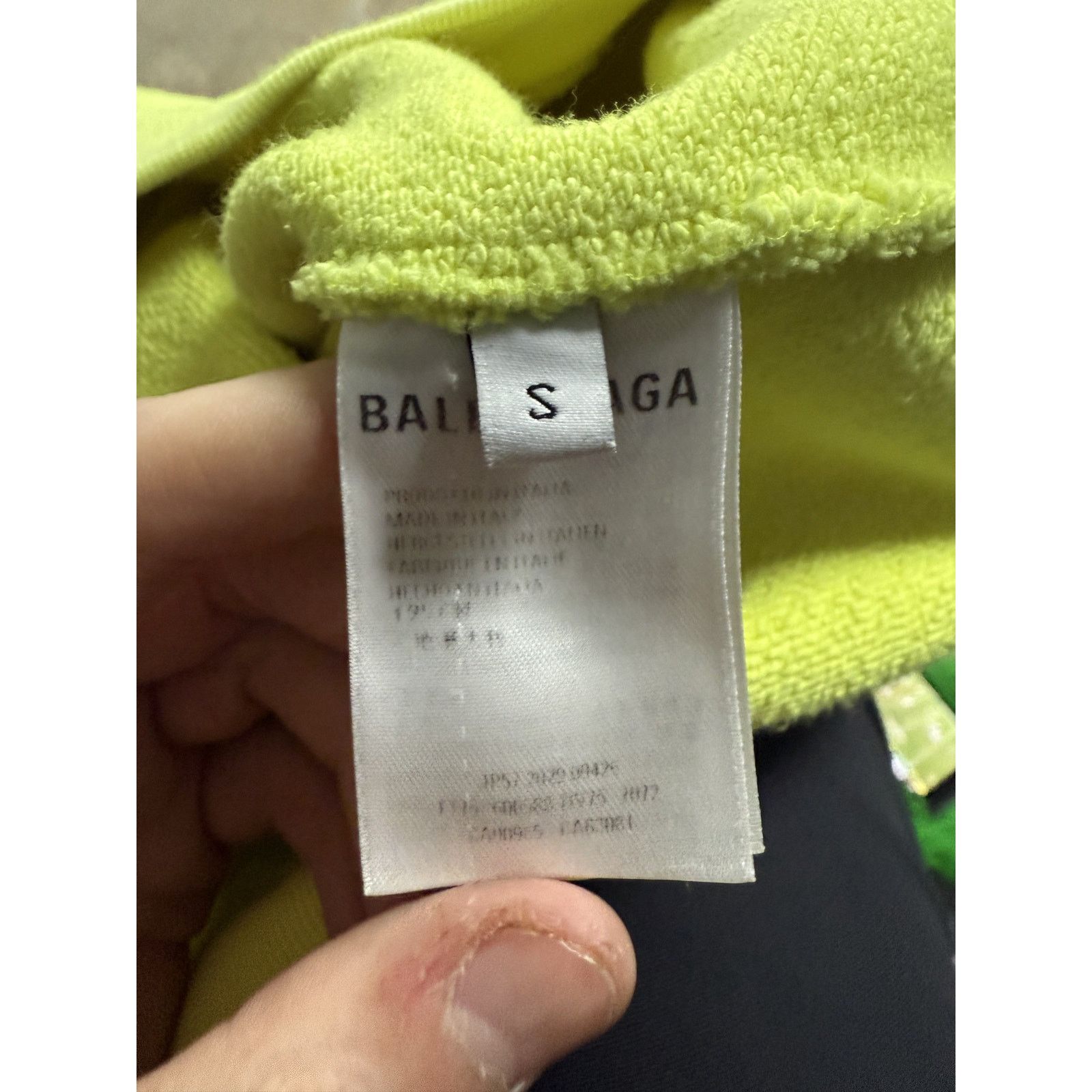 Balenciaga Balenciaga Lime Crew Hoodie Used Small Size US S / EU 44-46 / 1 - 4 Thumbnail