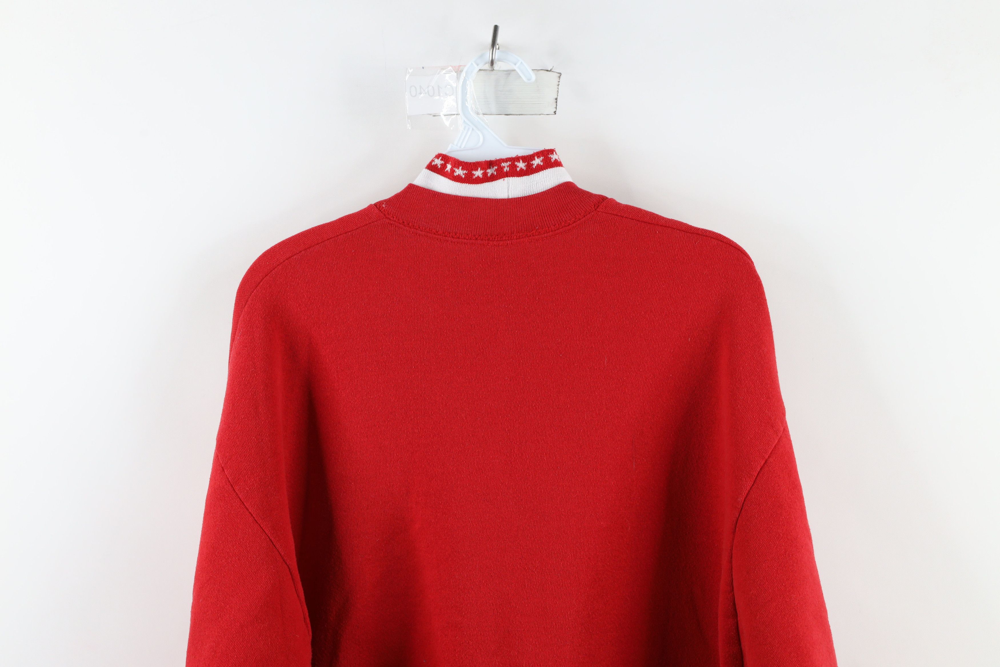 Vintage Vintage 90s Streetwear Flag Bear Turtleneck Sweatshirt USA Size L / US 10 / IT 46 - 10 Thumbnail