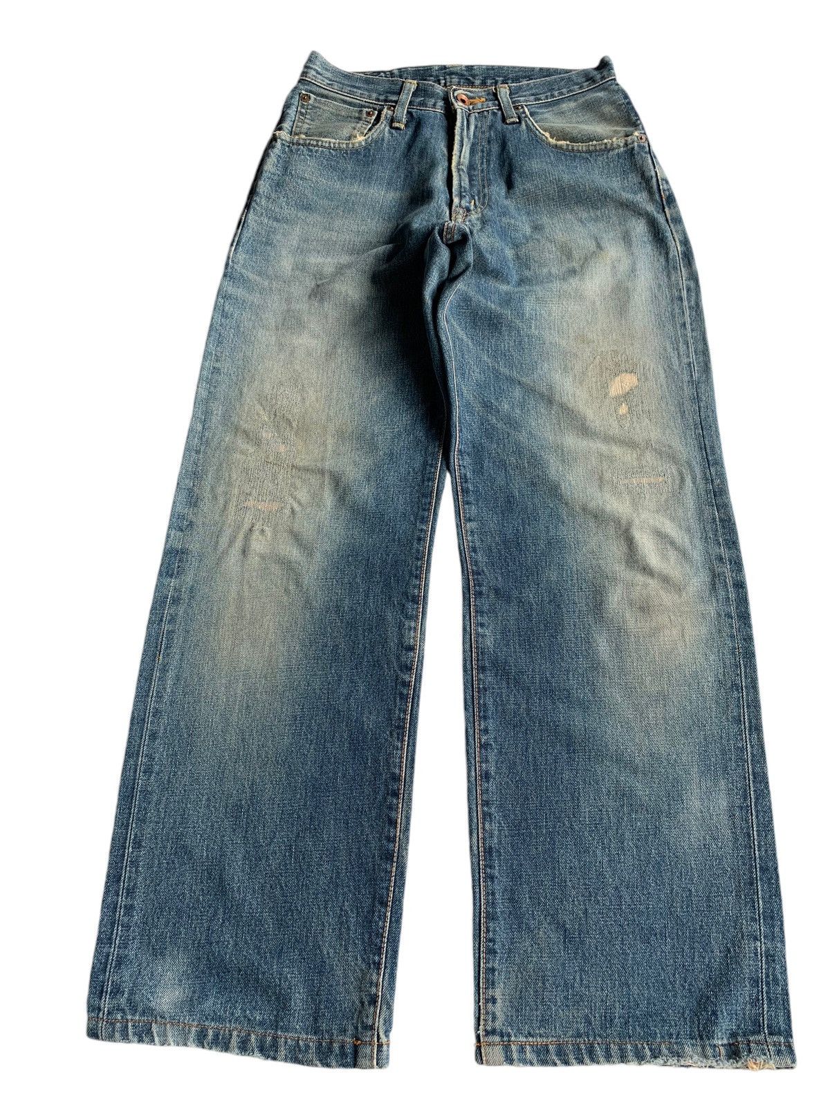 Edwin × If Six Was Nine × Jean EDWIN 505X SELVEDGE MUDWASH DISTRESSED DENIM Size US 28 / EU 44 - 2 Thumbnail