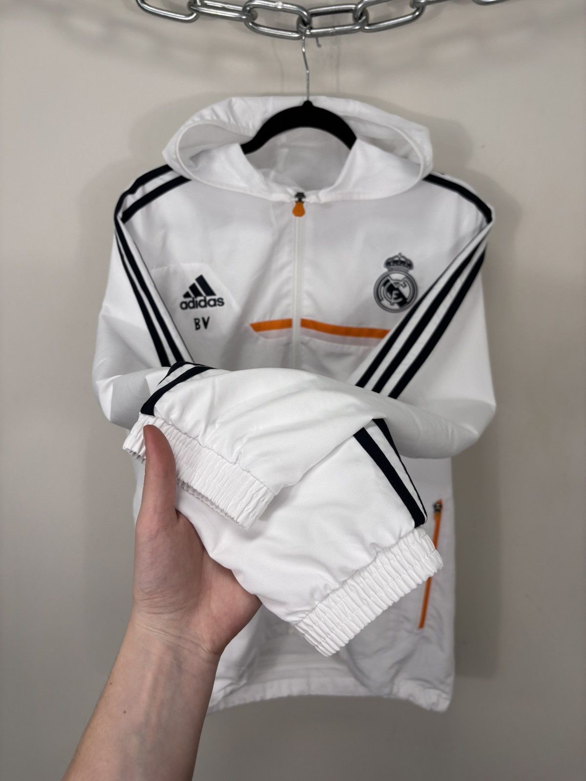 Adidas Adidas Real Madrid 2013/2014 Soccer Hooded Track Jacket Size US L / EU 52-54 / 3 - 11 Thumbnail