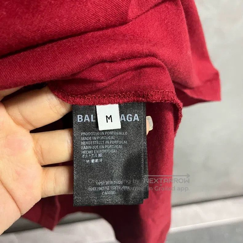 Balenciaga Balenciaga Red Logo Lettering Crew Neck Short Sleeve T-Shi Size US M / EU 48-50 / 2 - 4 Thumbnail