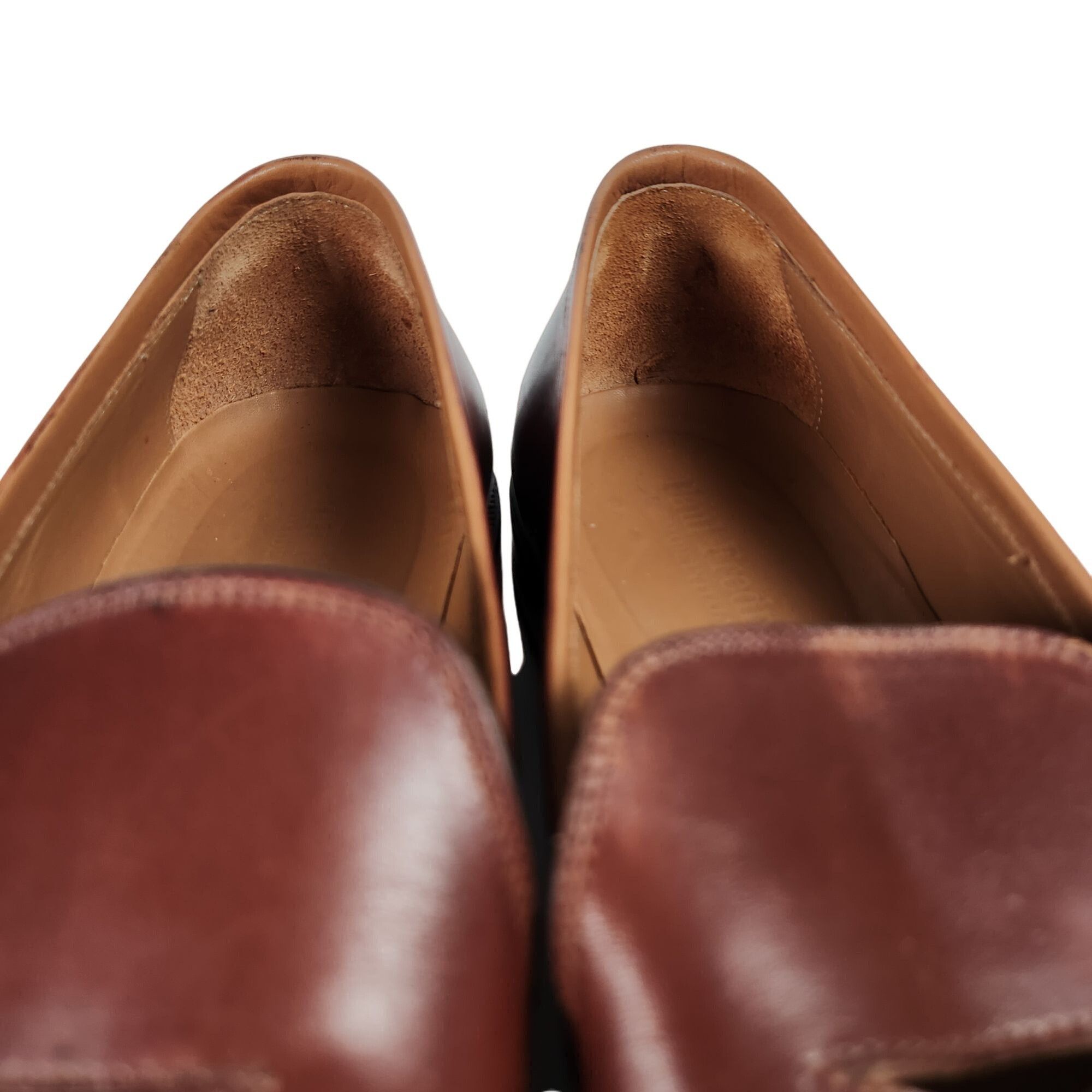 Paul Fredrick Paul Fredrick Italy Men 9 Burnished Brown Leather Dress Shoe Size US 9 / EU 42 - 8 Thumbnail