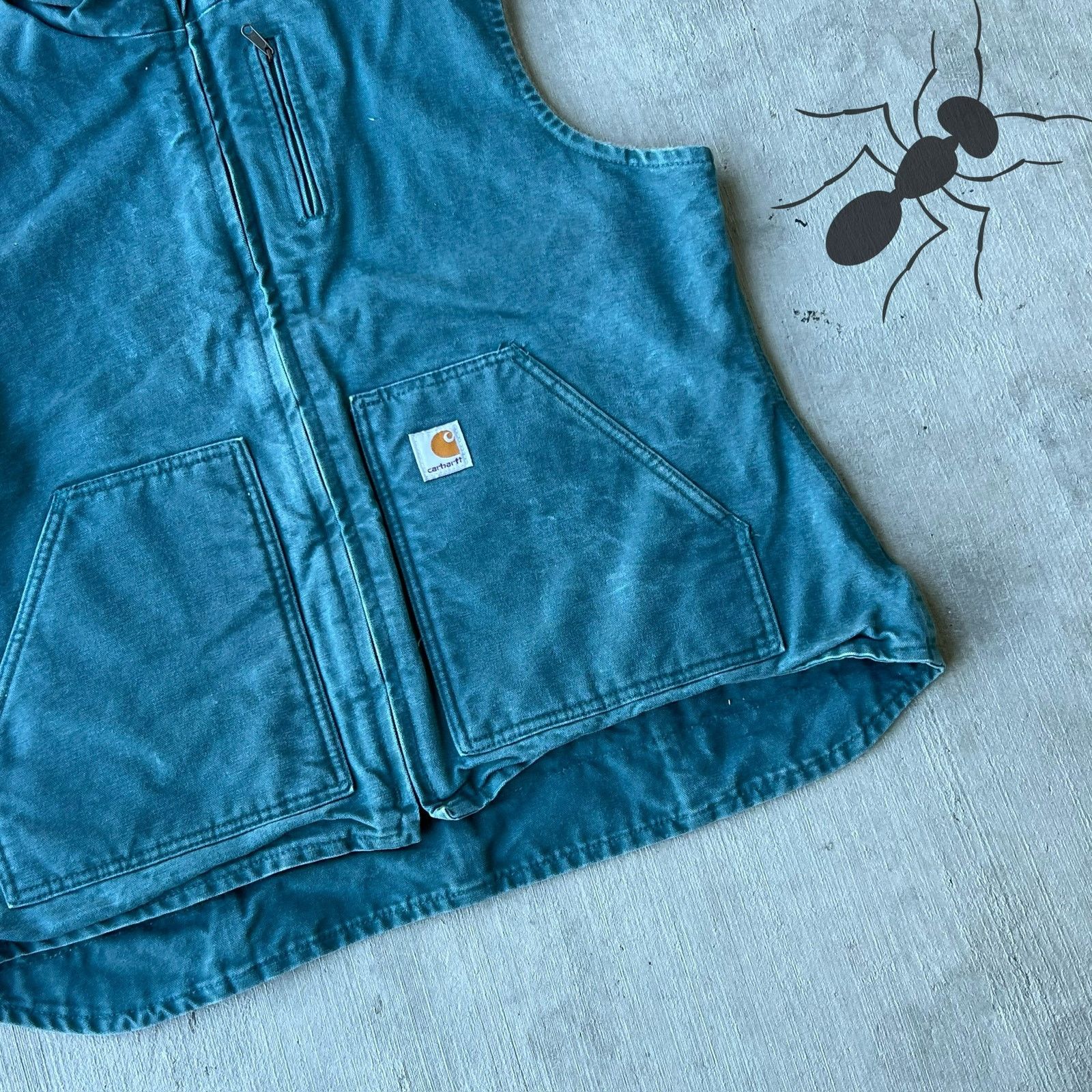 Carhartt × Vintage Carhartt WOMENS V001 DTL blue work wear vest Size US XL / EU 56 / 4 - 3 Thumbnail