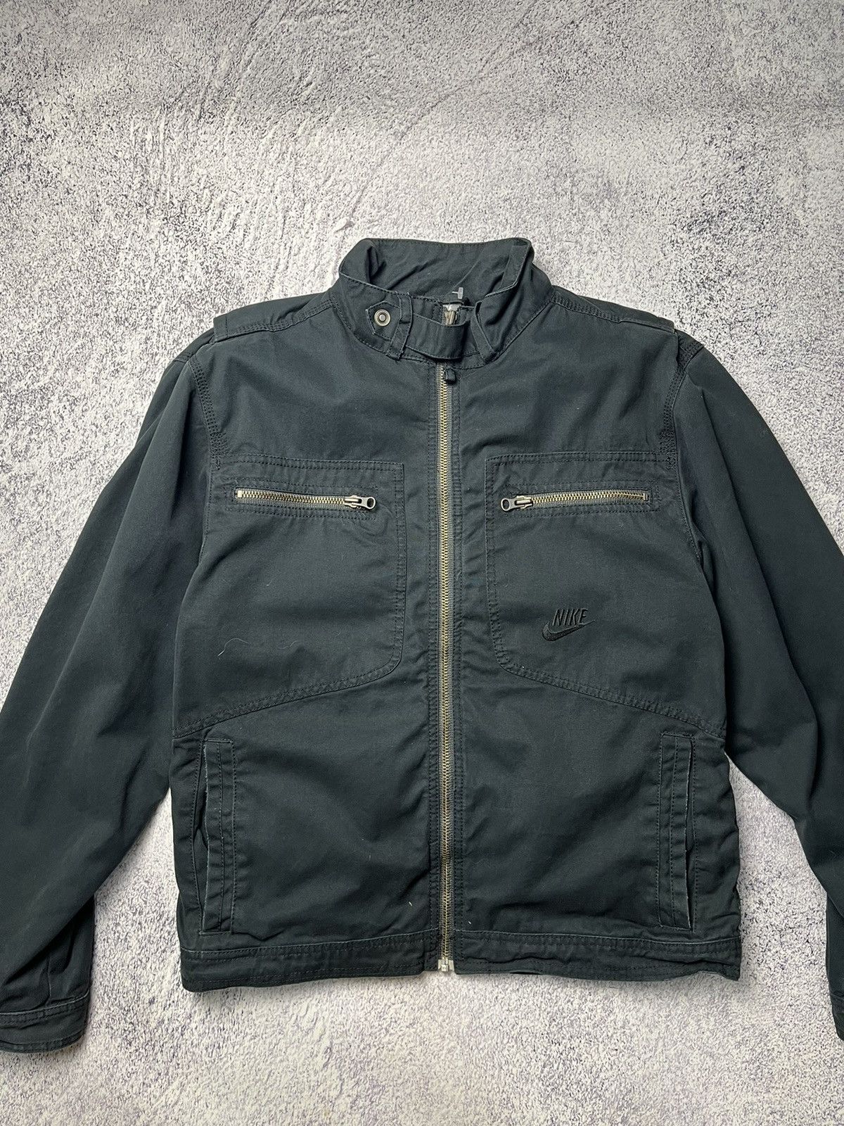 Nike Vintage Nike Denim Jacket omber Rare Pocket Zip Size L/ Size US M / EU 48-50 / 2 - 7 Thumbnail