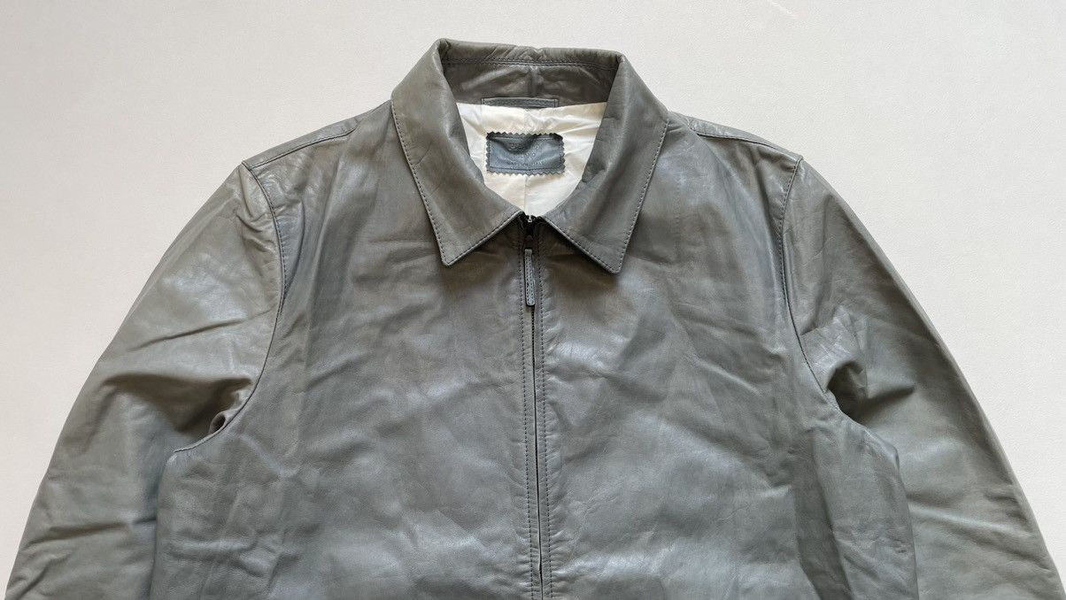 Prada Mid 2000s Powder Blue Treated Leather Jacket Size US M / EU 48-50 / 2 - 3 Thumbnail