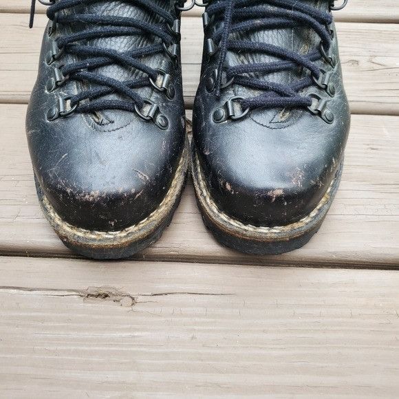 Vintage Vintage 80s Black Leather German Bundeswehr Mountain Boots Size US 8 / IT 38 - 5 Thumbnail
