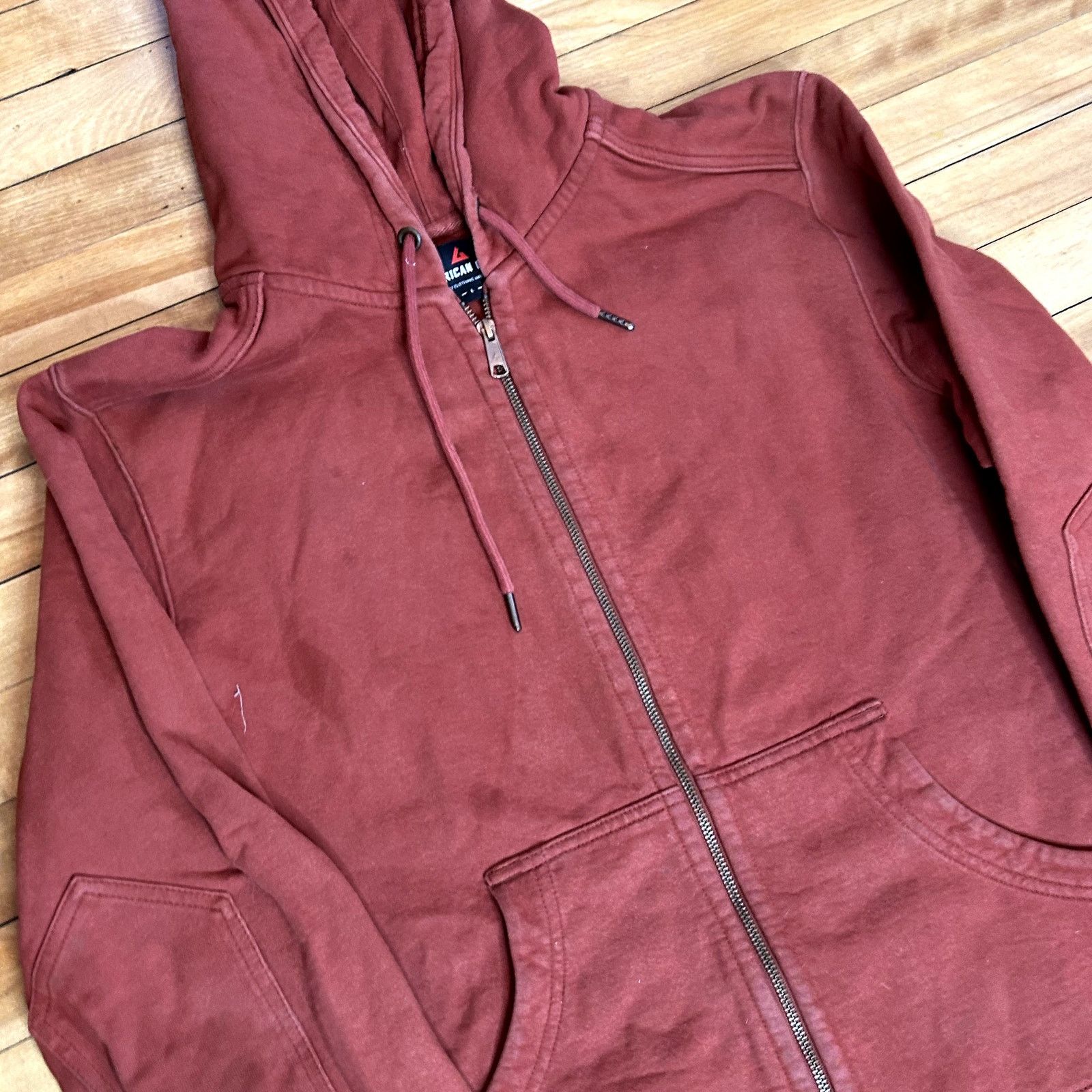 American Giant American Giant Red/Orange Hoodie Stained L Size US L / EU 52-54 / 3 - 4 Thumbnail