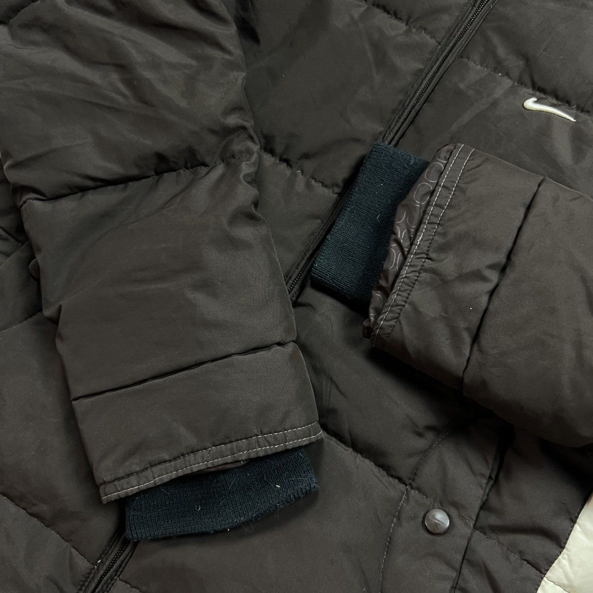 Nike 90s NIKE SWOOSH VINTAGE GORPCORE PUFFER DOWN HOODED JACKET Size XL / US 12-14 / IT 48-50 - 9 Thumbnail