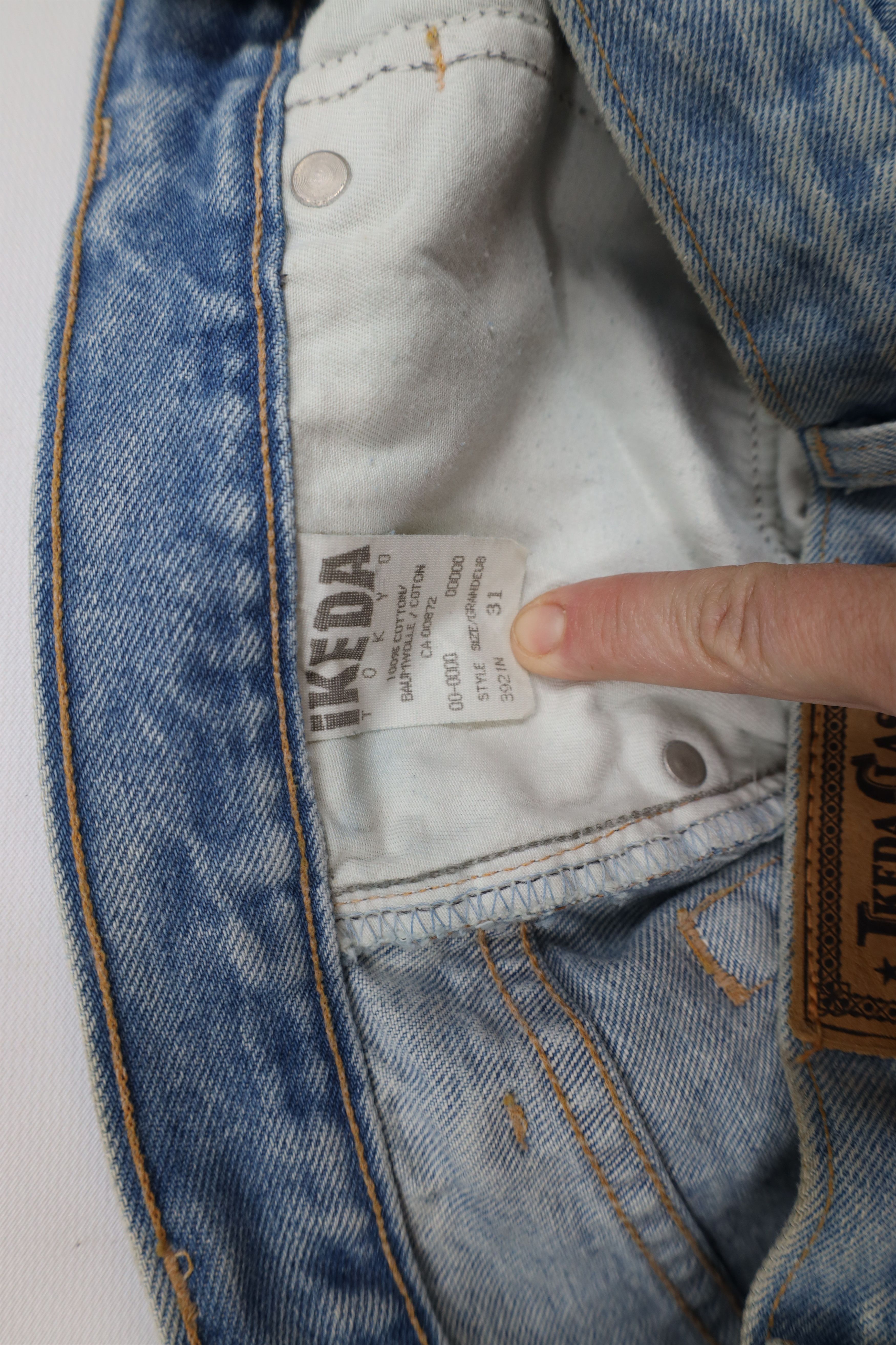Vintage Vintage 90s Streetwear Straight Leg Denim Jeans Blue Cotton Size US 31 - 10 Thumbnail