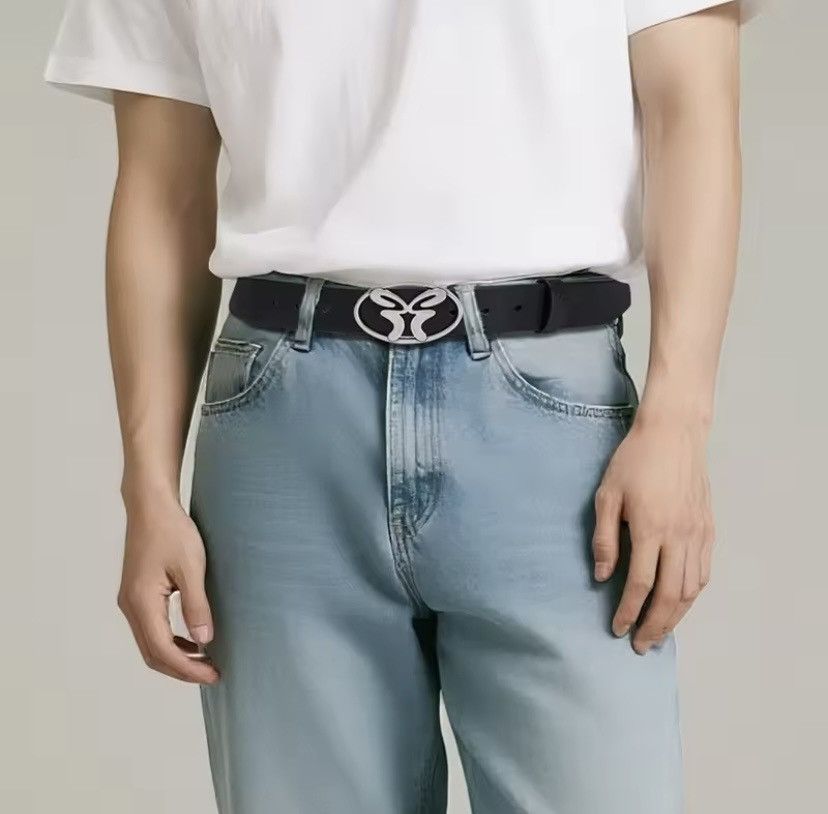 Genuine Leather Youth Simple Top Layer Cowhide Trendy Versatile Belt Size ONE SIZE - 6 Thumbnail