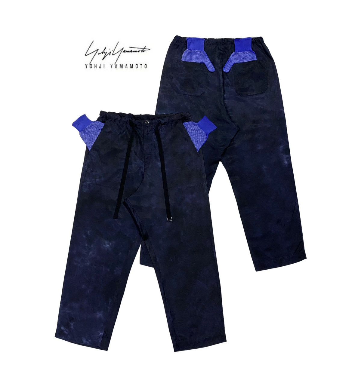 Yohji Yamamoto Yohji Yamamoto Uneven Dyeing Belted Trousers Pants Size 30" / US 8 / IT 44 - 1 Thumbnail
