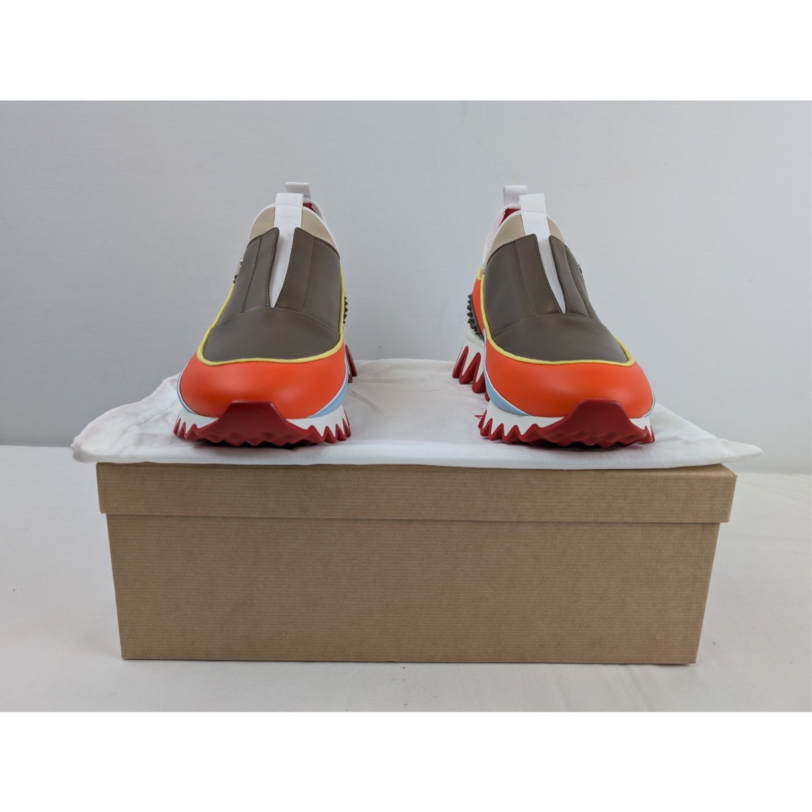 Christian Louboutin o1rshd1 Sharkyloub SP Spikes Flat Shoe Sneakers Multicolor Size US 10 / EU 43 - 19 Thumbnail