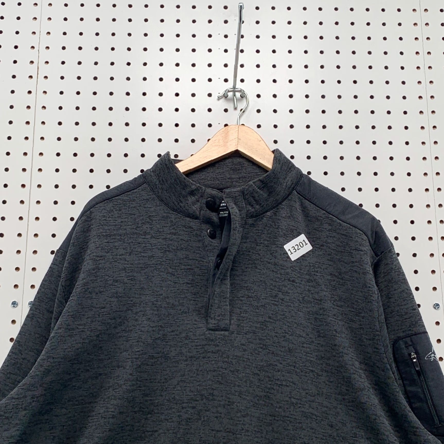 Logo 7 GREG NORMAN Sweater Pullover 2XL Gray Black Shark Logo Golf 1/4 Snap Mens Size US XXL / EU 58 / 5 - 2 Thumbnail