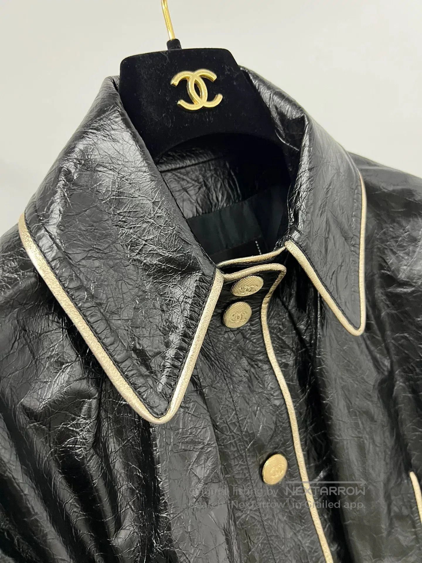 Chanel Chanel Black Mid-Sleeve Leather Jacket. Size US M / EU 48-50 / 2 - 3 Thumbnail