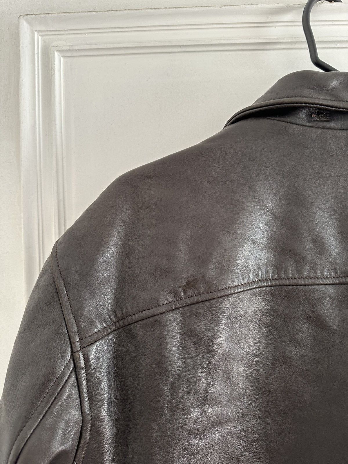 Thedi Thedi Vintage Military Army Style Cropped Leather Jacket Size US M / EU 48-50 / 2 - 21 Thumbnail
