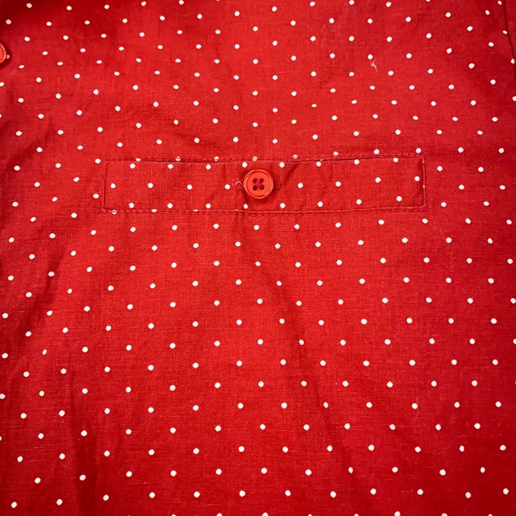 Affliction VINTAGE John Blair Shirt Mens Medium Red Polka Dot Short Sleeve Button Up Stretch Size US M / EU 48-50 / 2 - 2 Thumbnail