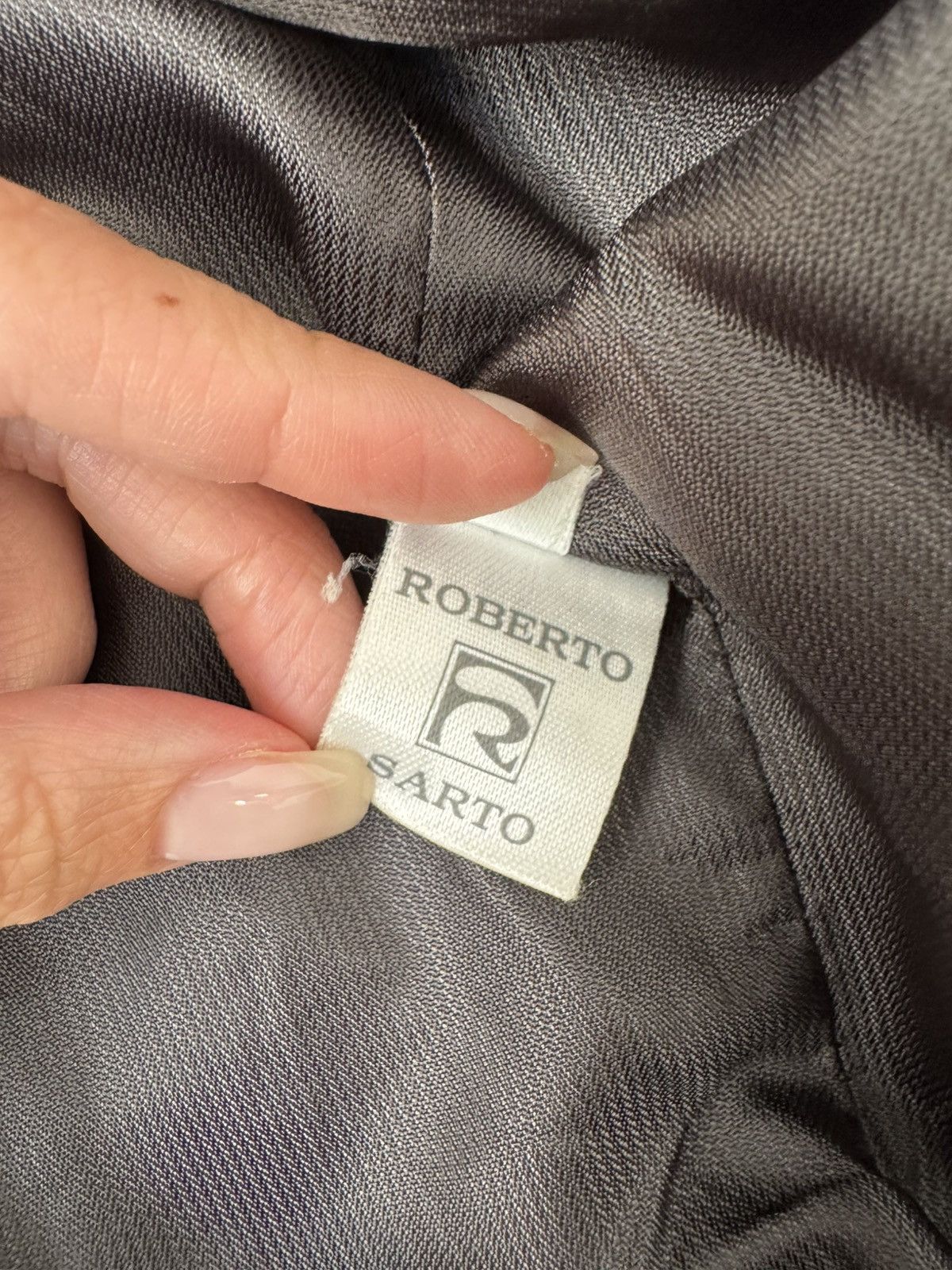 Other Vintage Roberto Sarto Abstract Knit Cardigan Italian Wool 50 Size US L / EU 52-54 / 3 - 5 Thumbnail