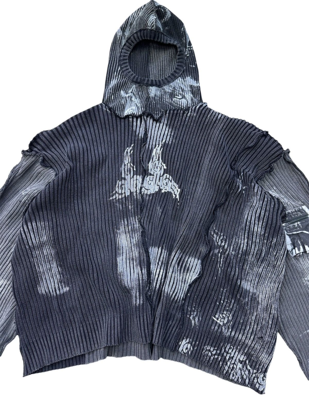 Hysteric Glamour × Le Grande Bleu (L.G.B.) × Vintage ARCHIVE PRINTED HOODIE L.G.B. Style SWEATER RIPPED Size US L / EU 52-54 / 3 - 3 Thumbnail