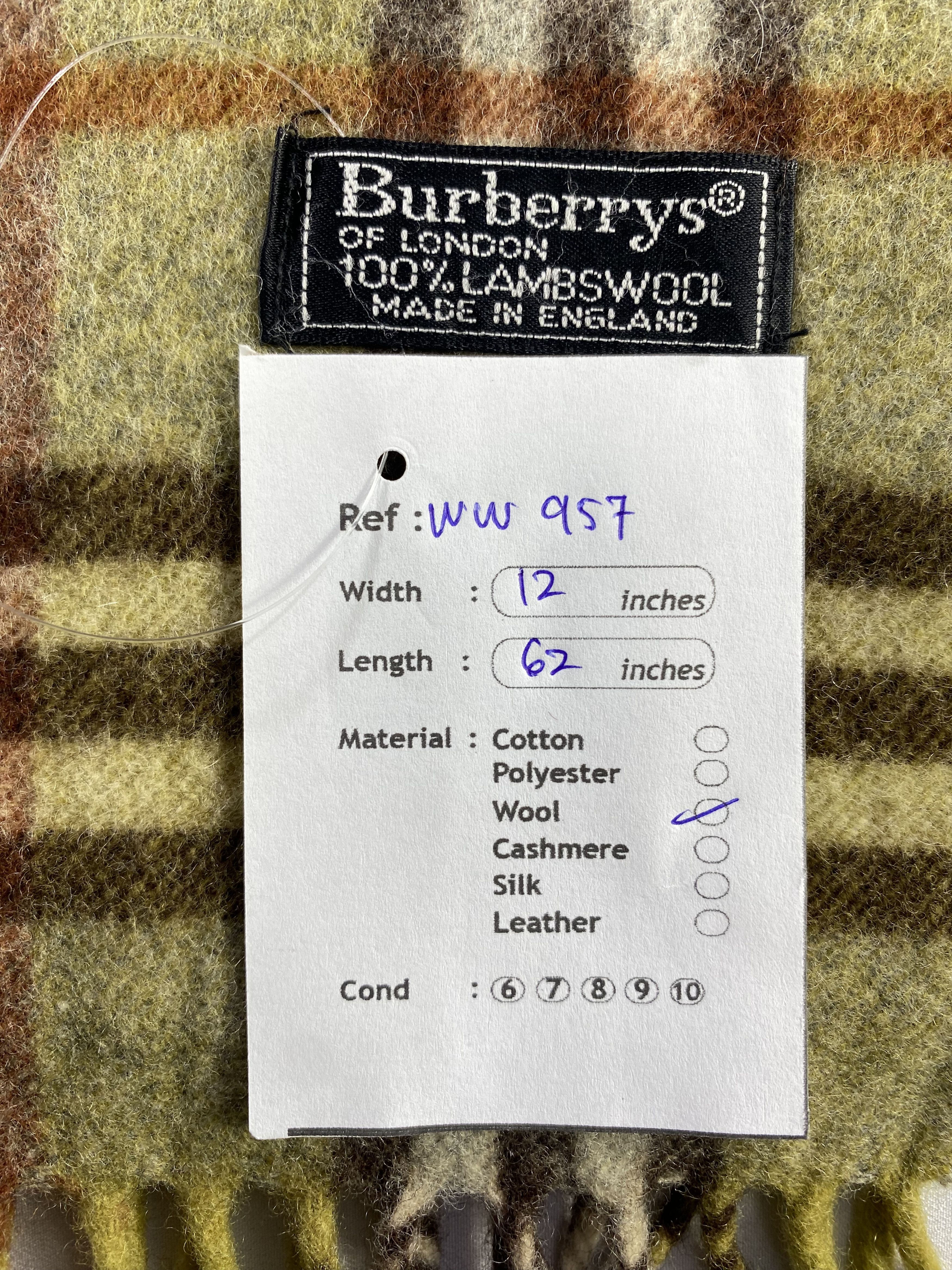 Burberry × Vintage Burberry Scarf / Muffler / Neckwear - WW957 Size ONE SIZE - 6 Thumbnail