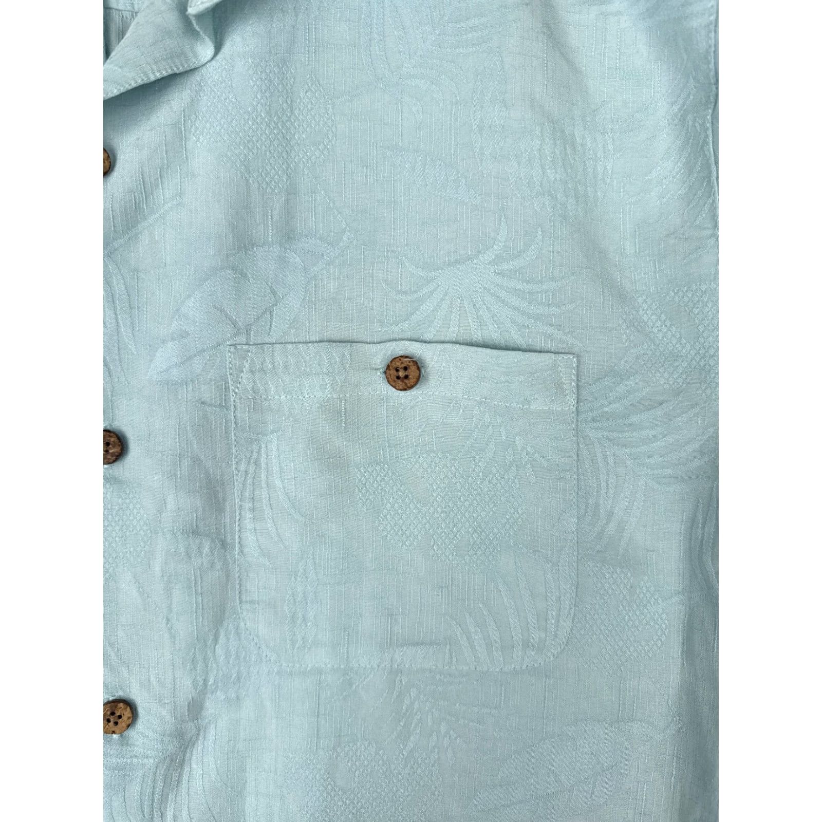 Vintage Joe Marlin Shirt Men L Blue Floral Palm Rayon Blend Hawaiian Embroidered Button-Up Size US L / EU 52-54 / 3 - 6 Thumbnail