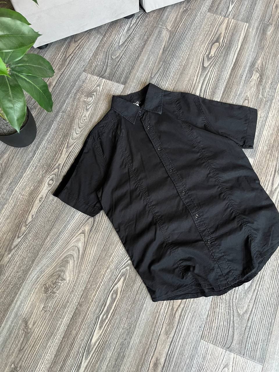 Dolce & Gabbana Dolce & Gabbana Black Short Sleeve Shirt Size US L / EU 52-54 / 3 - 5 Thumbnail