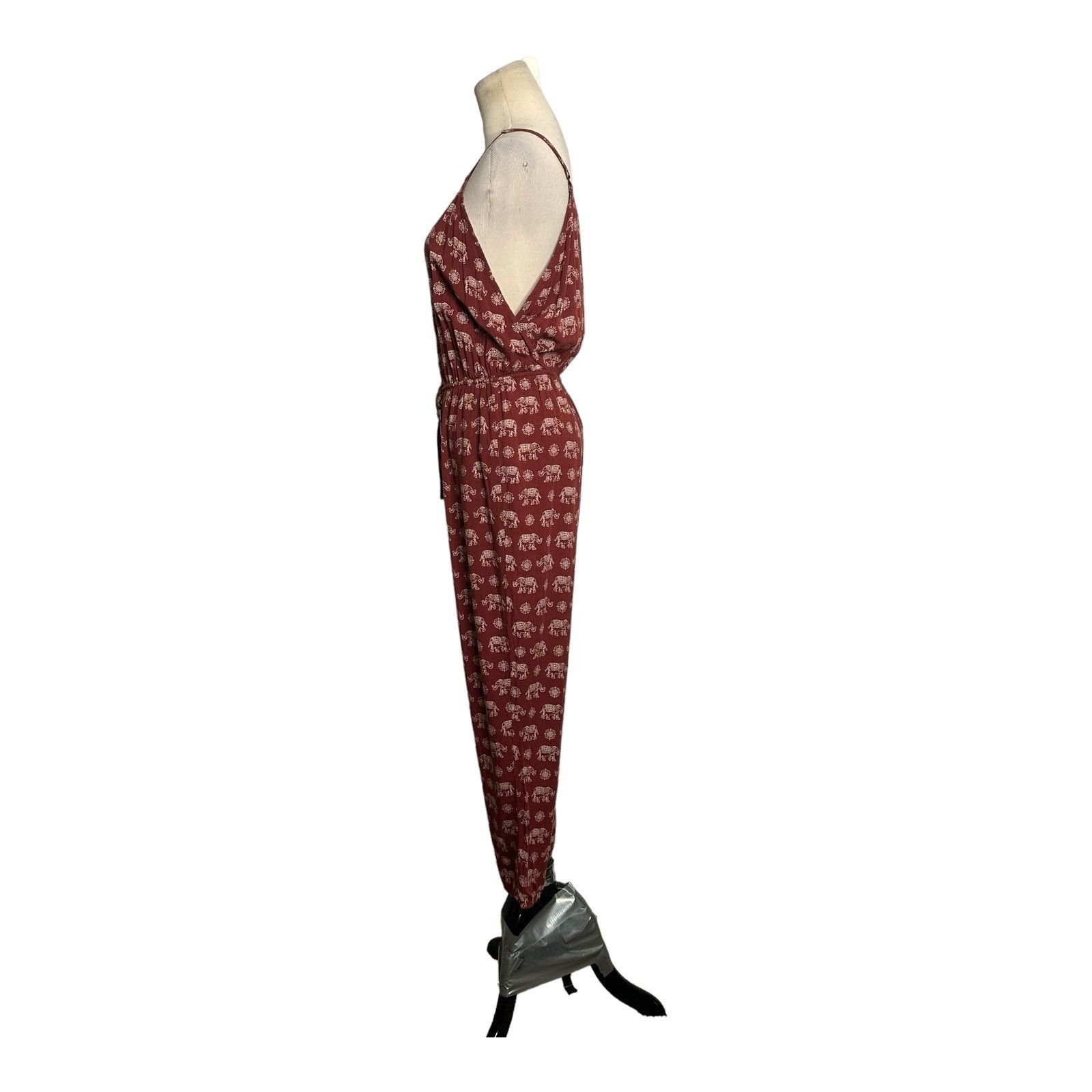 Forever 21 Forever 21 brown elephant print sleeveless jumpsuit size M Size 30" / US 8 / IT 44 - 13 Thumbnail