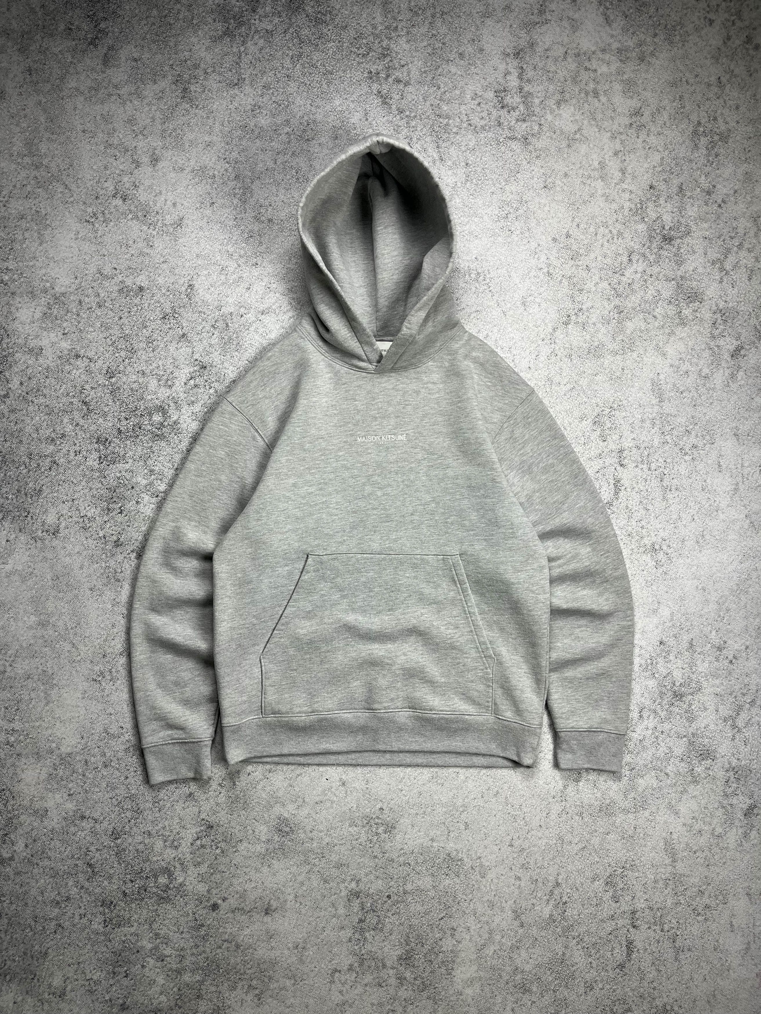 image of Avant Garde x Maison Kitsune Grey Hoodie Loosie Fit, Men's (Size Medium)