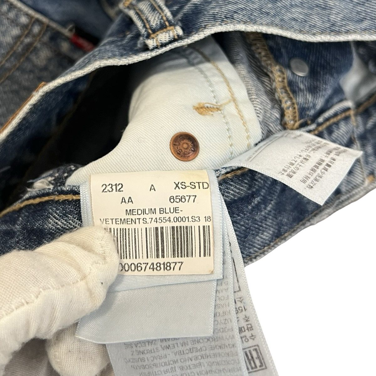 Vetements VETEMENTS 2019SS Demna Era Reconstructed Denim Pants Size US 31 - 12 Thumbnail