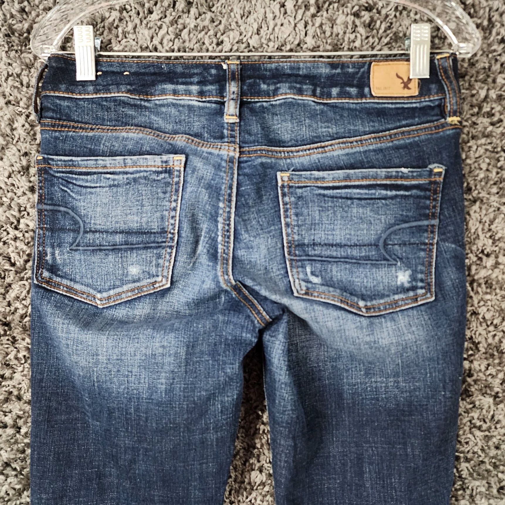 American Eagle Outfitters VINTAGE American Eagle Womens Distressed Blue Jeggings Size 4 Women's Jeans Size 27" / US 4 / IT 40 - 7 Thumbnail