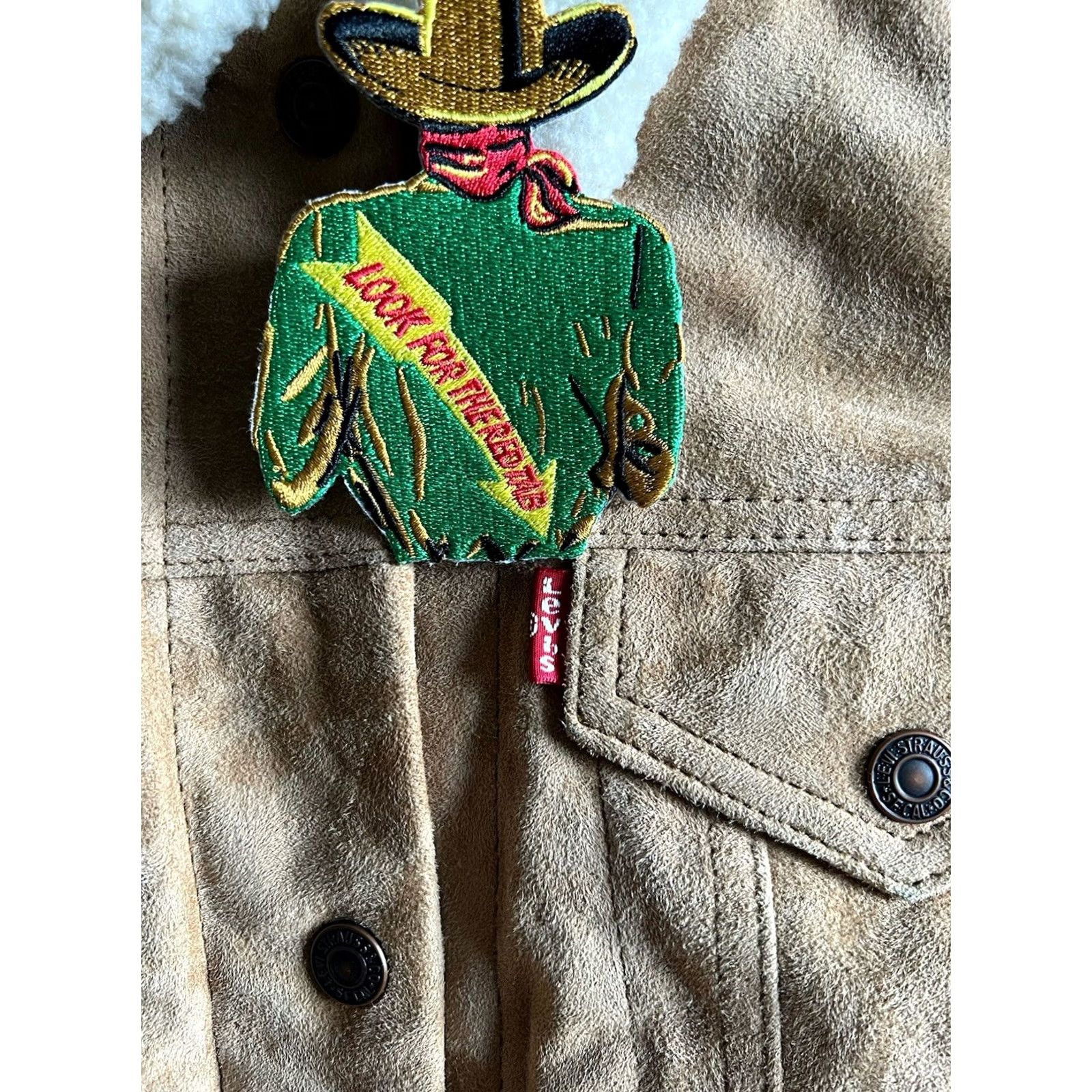 Levi's VINTAGE Levi's Suede Trucker Jacket M Sherpa Fleece Special Ltd Edition Leather LNWOT Beige Women Regular Jacket Mens Womens Size M / US 6-8 / IT 42-44 - 6 Thumbnail