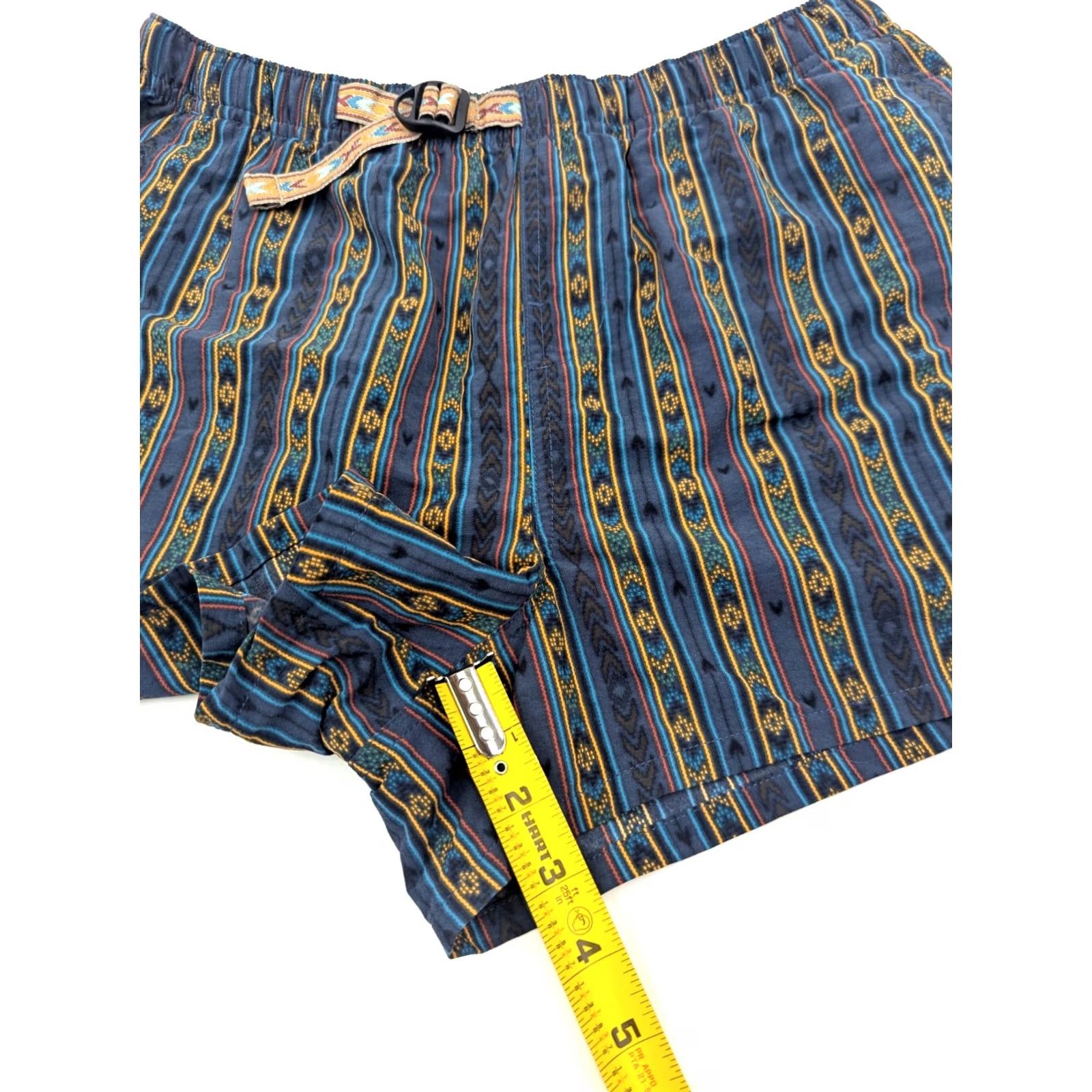 Prana prAna Indio Heritage Short Dark Sky Aztec Boho Belted Shorts, Women XS (27x3) Size 26" / US 2 / IT 38 - 6 Thumbnail