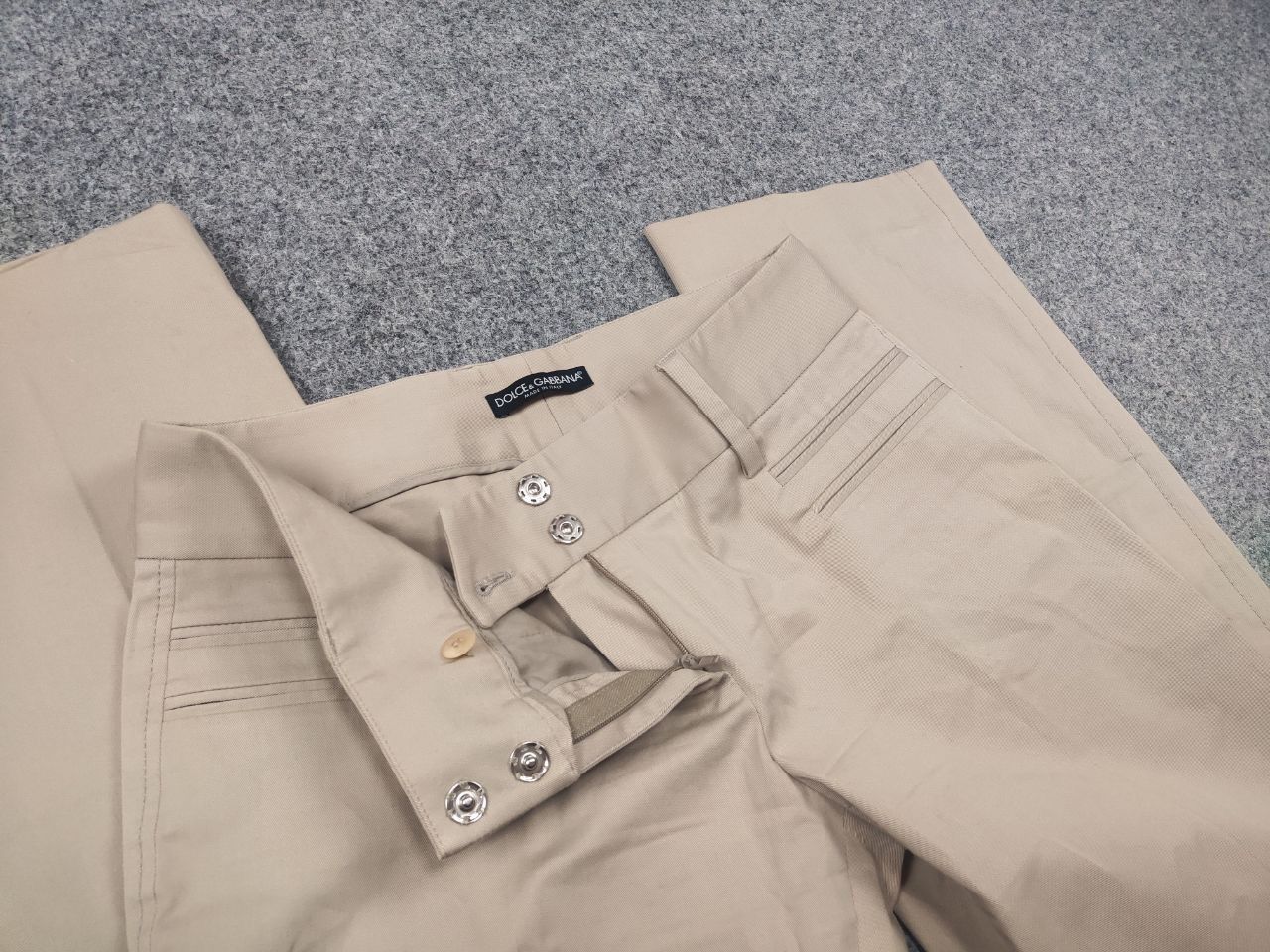 Dolce & Gabbana Dolce & Gabbana Womens Beige Casual Straight Leg Pants Size 30" / US 8 / IT 44 - 10 Thumbnail
