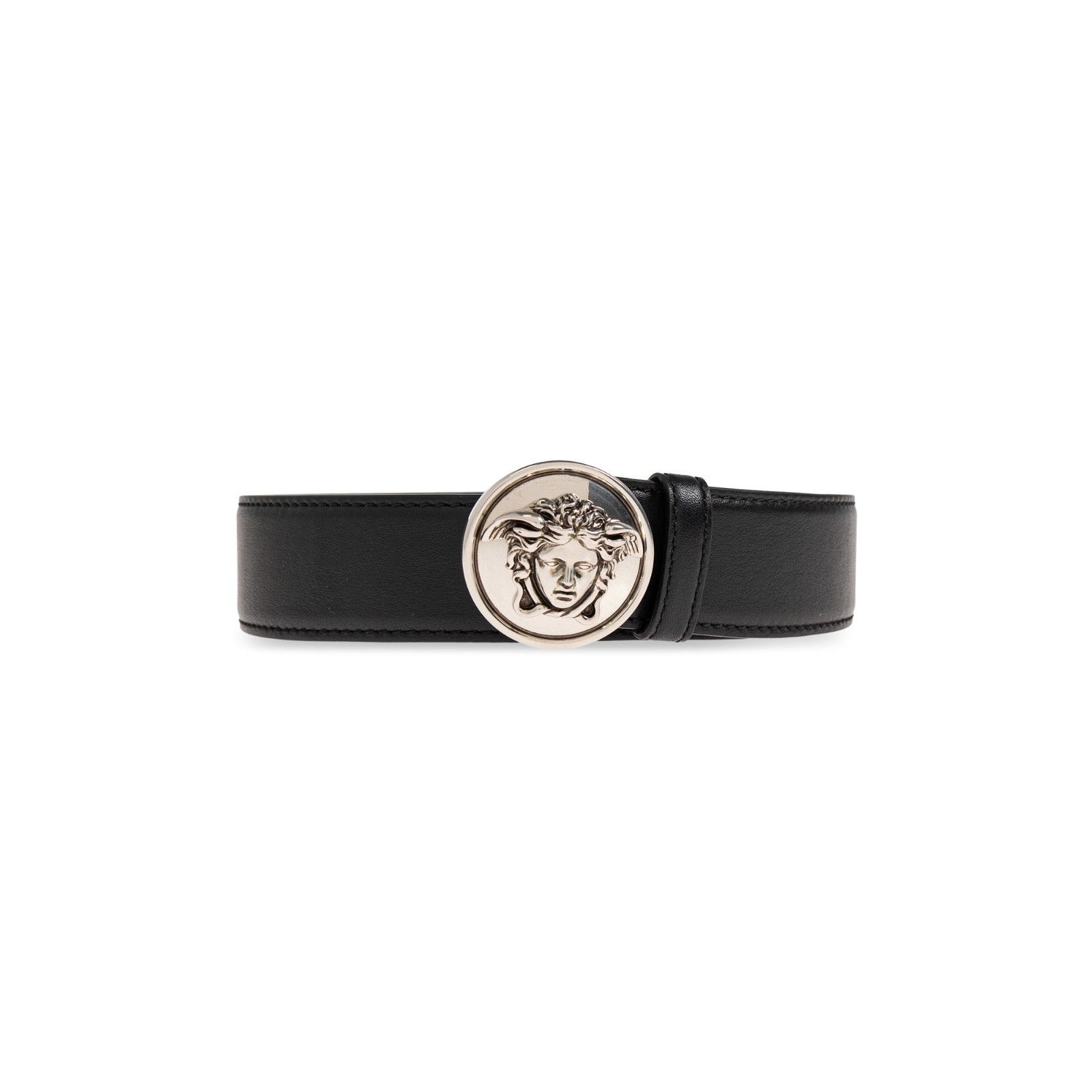 Versace VERSACE Black Leather Belt New & Authentic (Men's size:85;) Size ONE SIZE - 1 Thumbnail