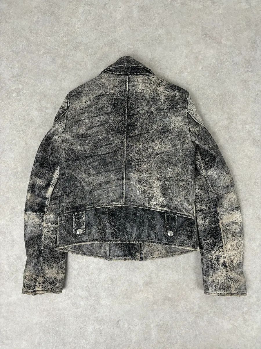 Maison Margiela AW2016 Margiela MM6 crack-effect leather biker jacket. Size S / US 4 / IT 40 - 5 Thumbnail