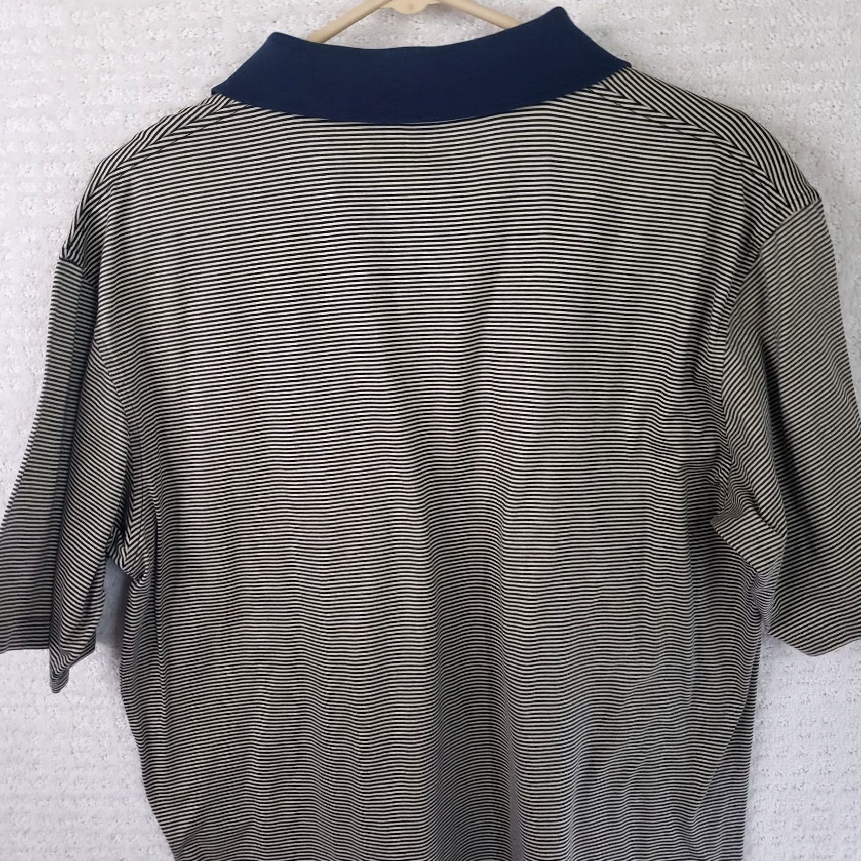 Vintage Pebble Beach Performance Striped Polo Shirt Men M Gold Black Short Sleeve Beach Golf Shirt 100% Cotton Embroidered Logo Size US M / EU 48-50 / 2 - 7 Thumbnail
