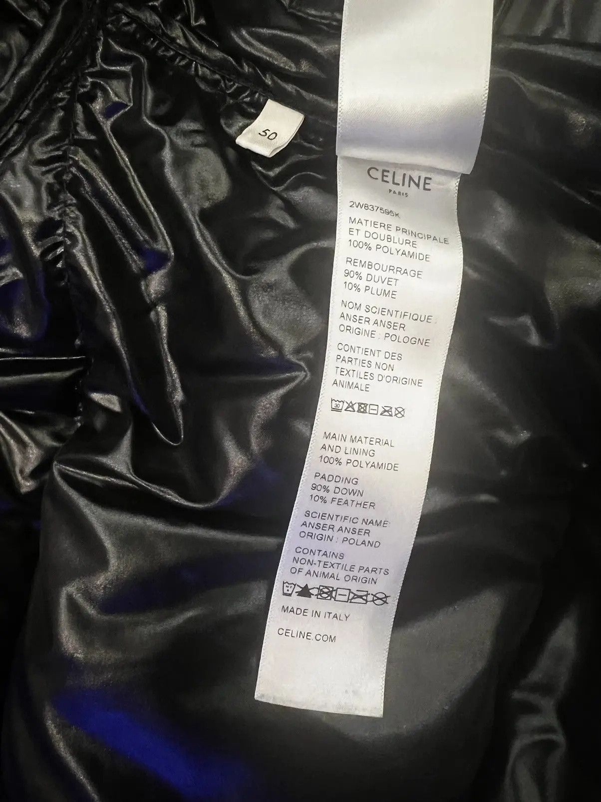 Celine × Hedi Slimane Celine Hedi Black Puffy Jacket Size US M / EU 48-50 / 2 - 6 Thumbnail